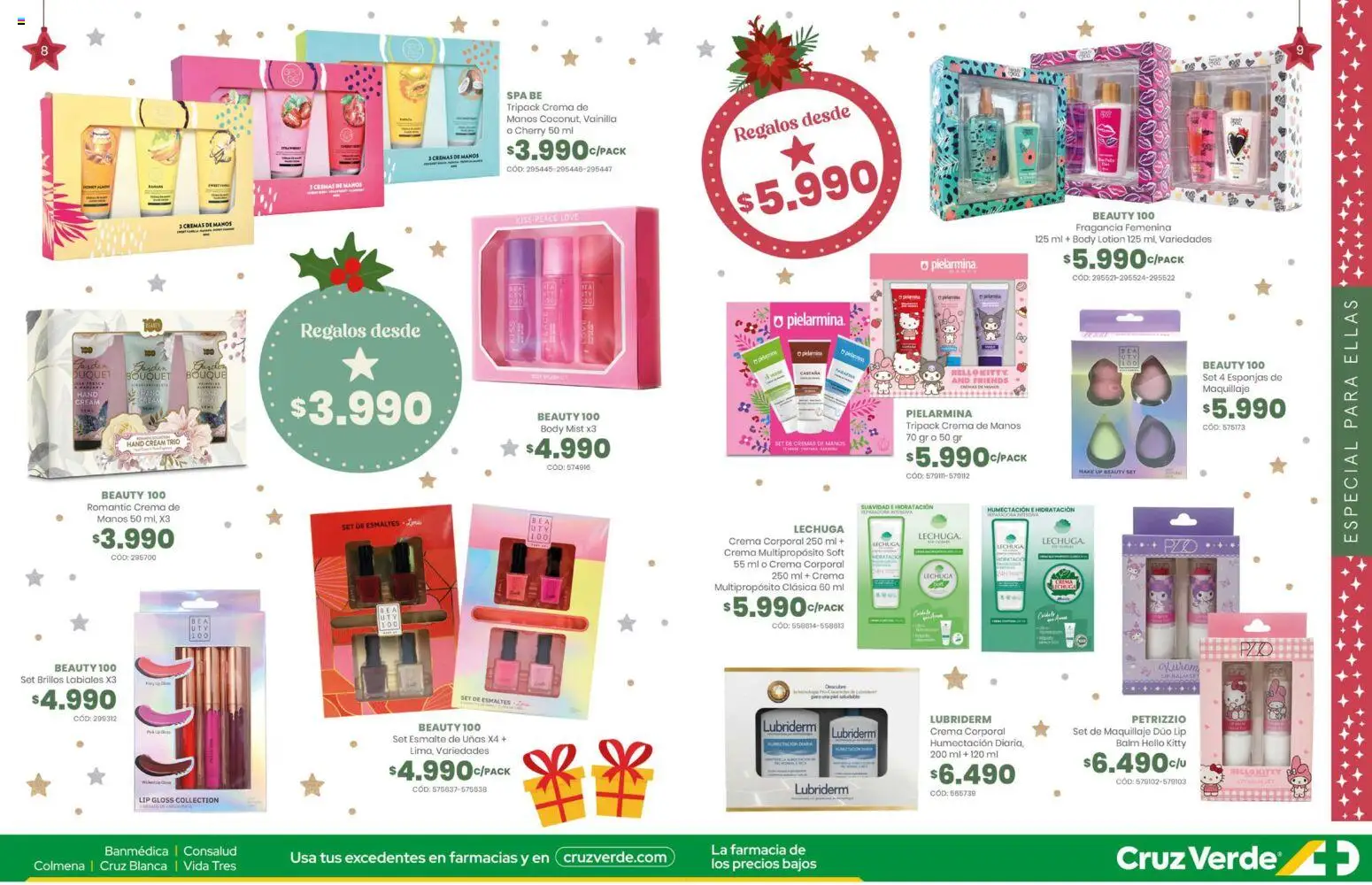 Navidad Cruz Verde │ válido desde el 05.12.2025 | Página: 5 | Productos: Lechuga, Maquillaje, Esmalte de uñas, Crema de manos