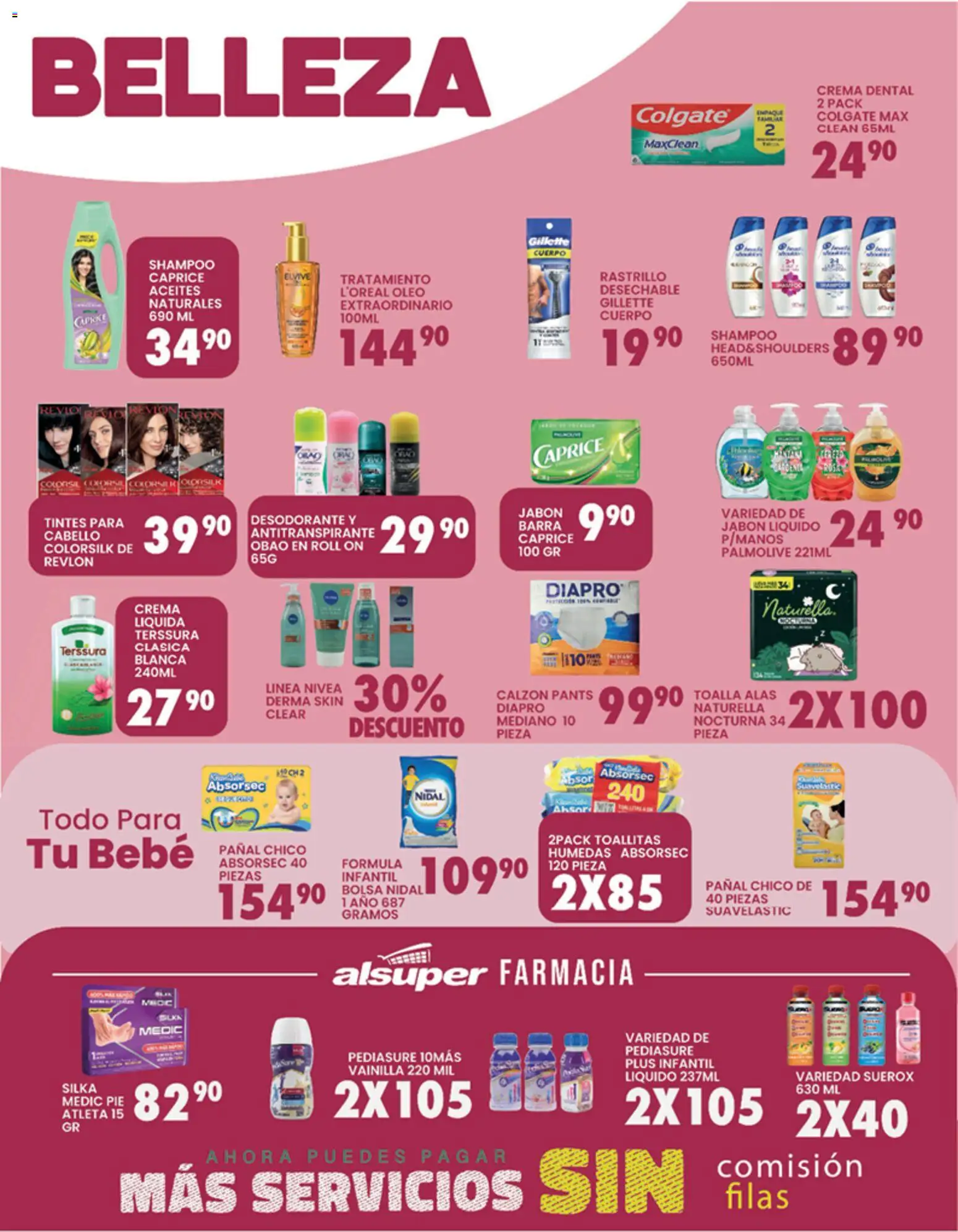 Nuevas ofertas de Alsuper válidas en toda la República Mexicana desde el 24.03.2026. ¡Encuentra las mejores ofertas en Alsuper folleto Zacatecas! | Página: 4 | Productos: Jabón líquido, Crema, Toallitas húmedas, Barra