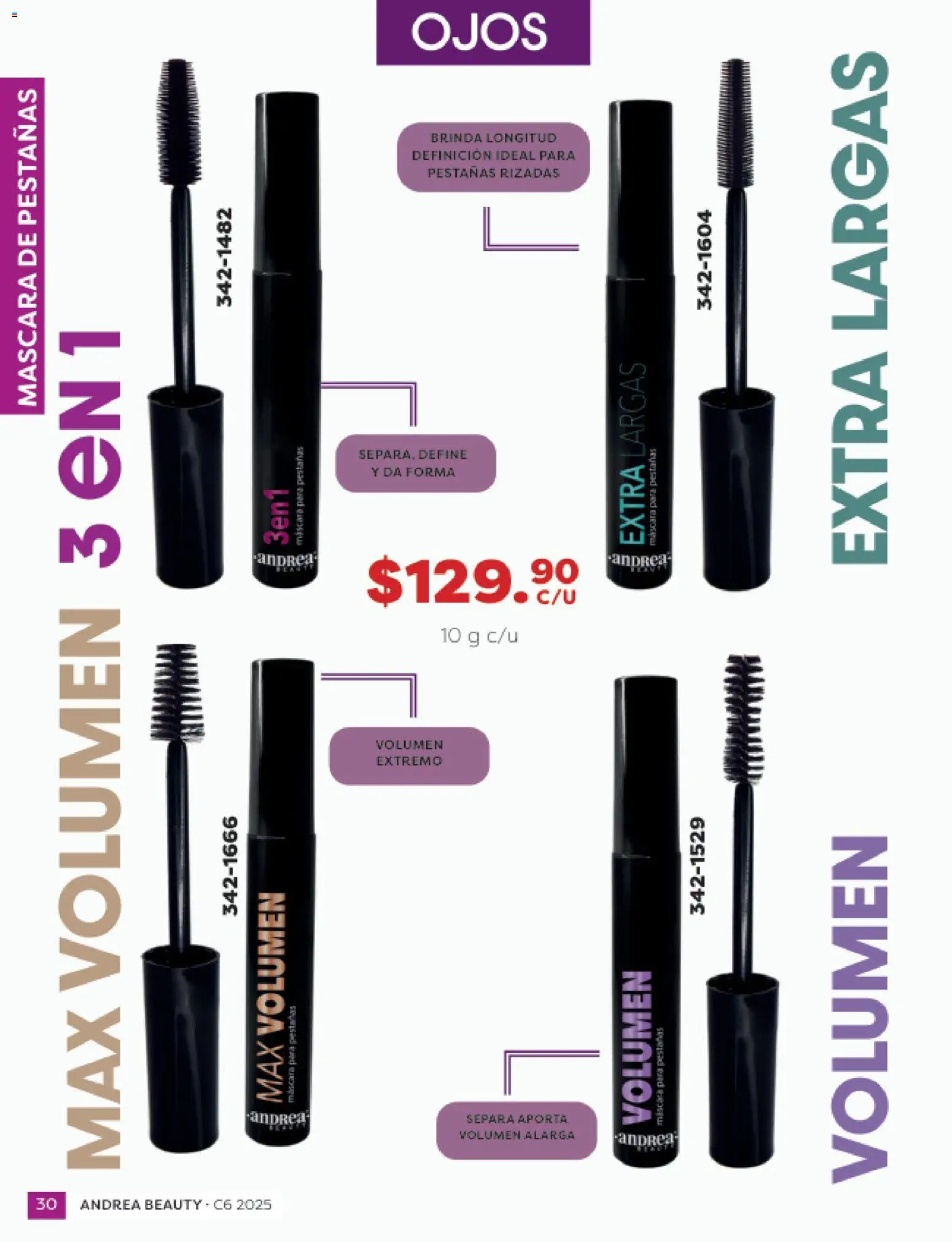 Nuevas ofertas de Andrea válidas en toda la República Mexicana desde el 31.10.2025. ¡Encuentra las mejores ofertas en Andrea catálogo Beauty! | Página: 30 | Productos: Máscara, Máscara de pestañas