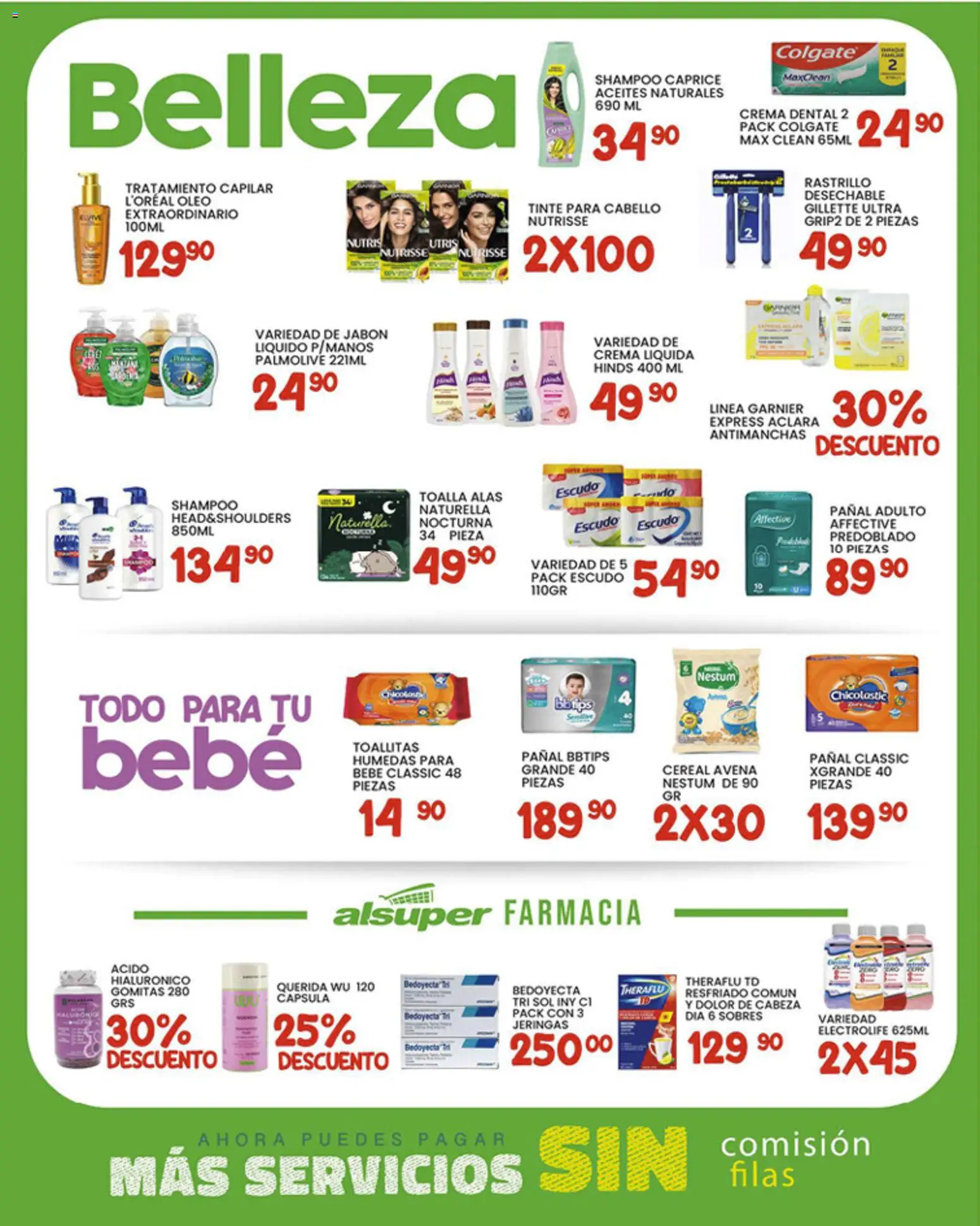 Nuevas ofertas de Alsuper válidas en toda la República Mexicana desde el 23.01.2026. ¡Encuentra las mejores ofertas en Alsuper folleto Zacatecas! | Página: 4 | Productos: Jabón líquido, Crema, Toallitas húmedas, Toalla