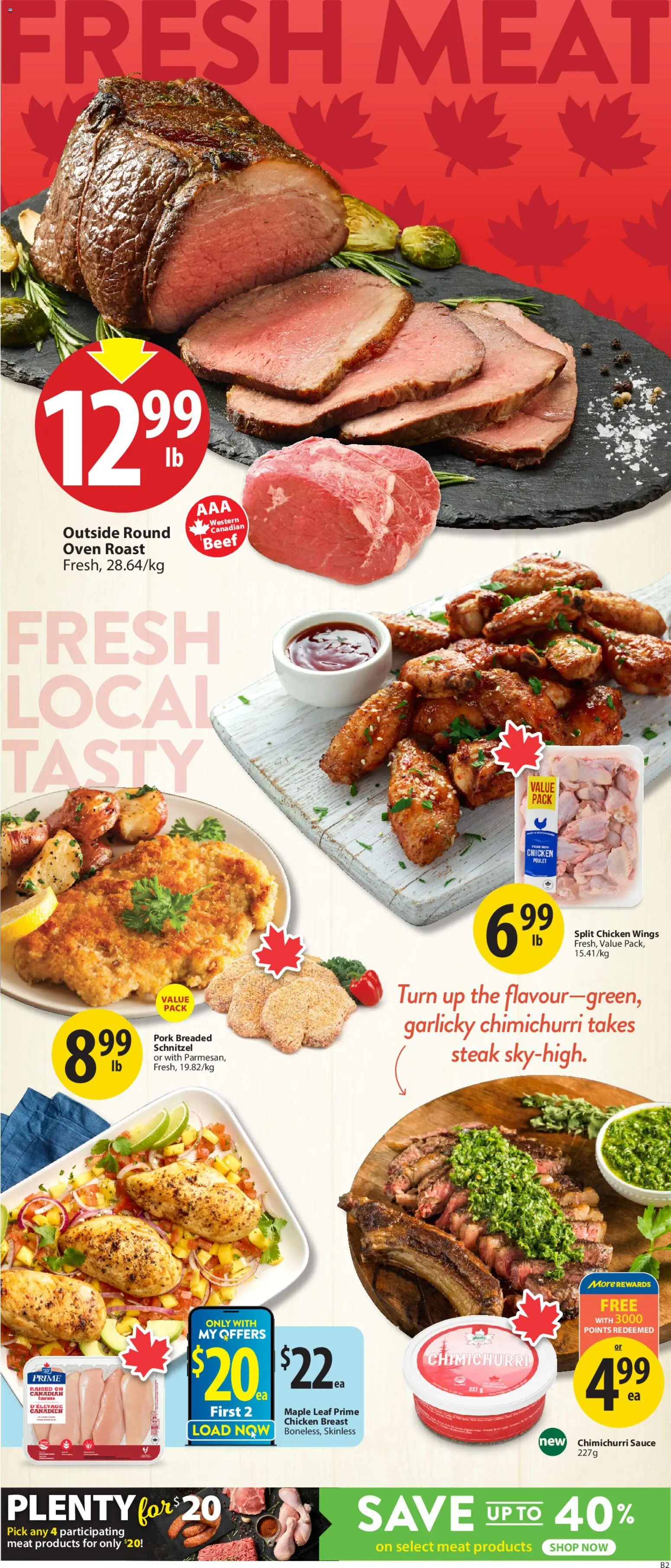 Save on foods flyer valid from 23.04.2026 | Page: 5 | Products: Beef, Chicken wings, Oven, Chicken