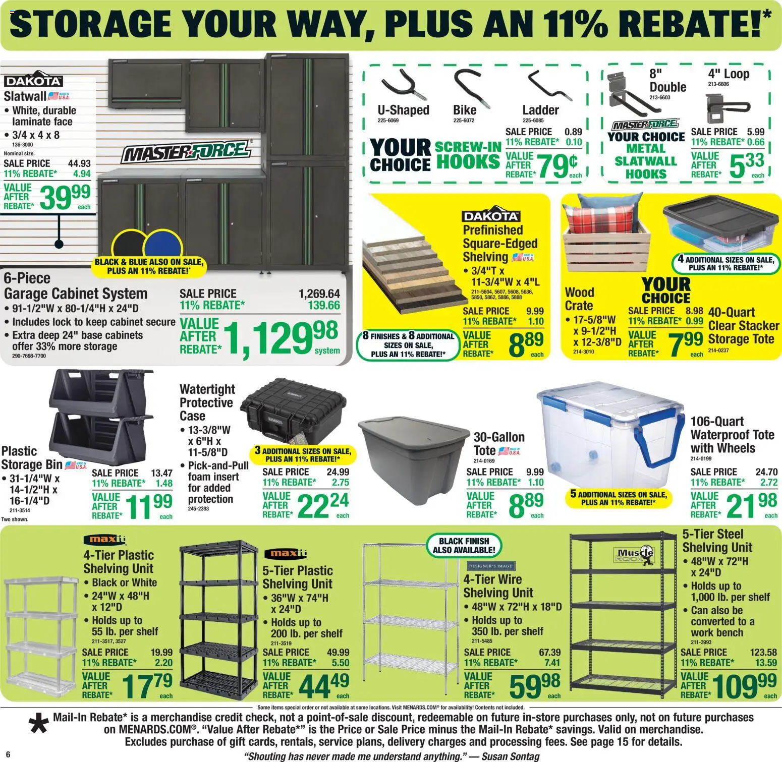 Menards Weekly Ad - valid from 15.02.2026 | Page: 8 | Products: Ladder, Shelf, Wire, Case