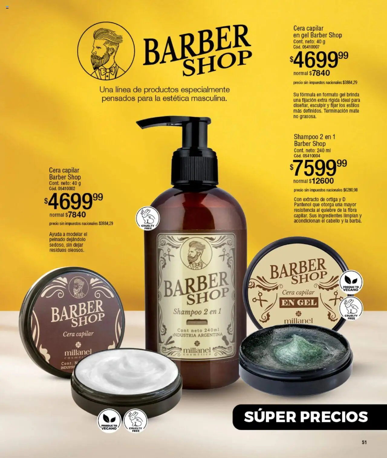 Millanel catálogo │ válido desde el 15.09.2025 | Página: 51 | Productos: Mate, Shampoo, Cera