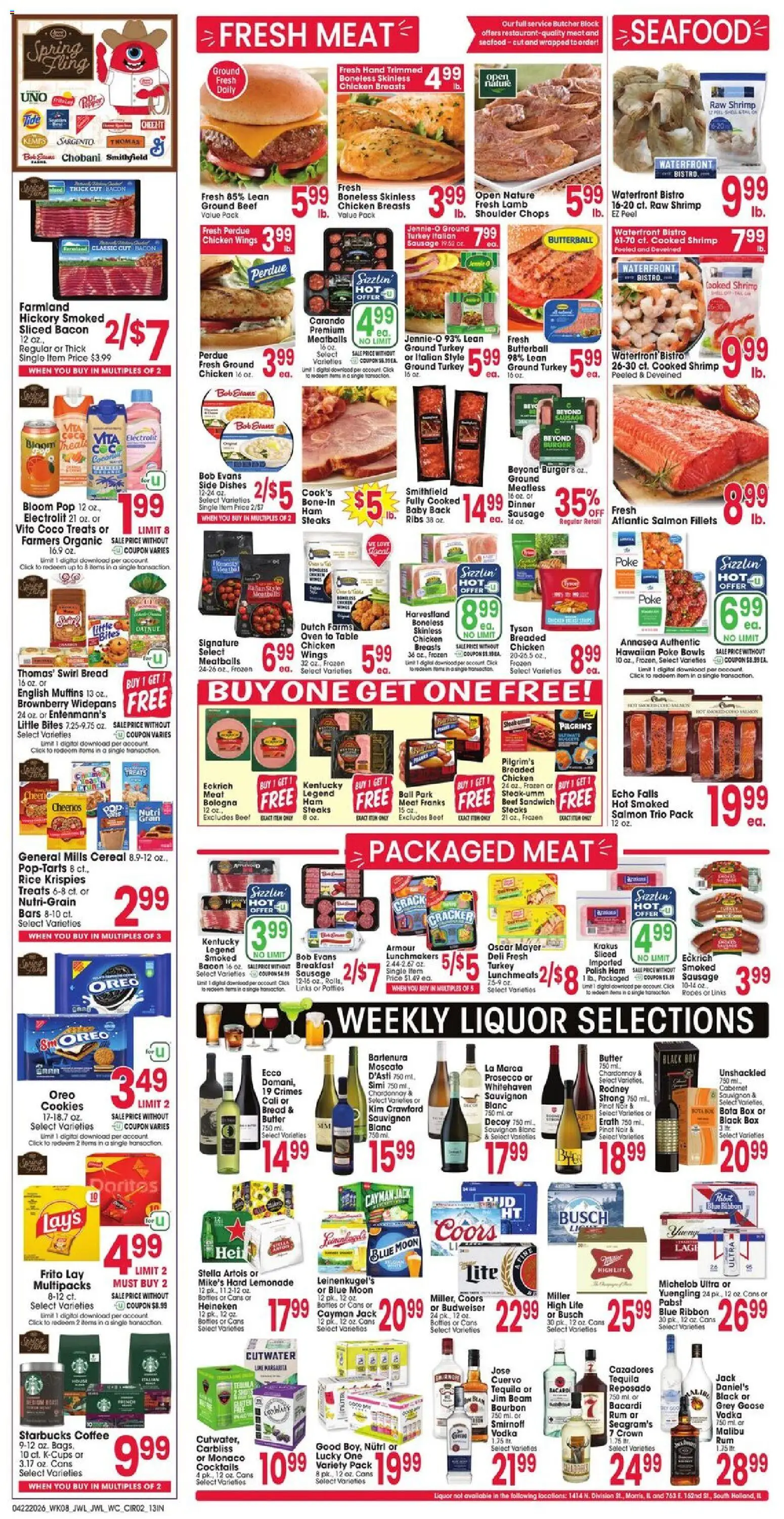 Jewel Osco Weekly Ad - IN - valid from 22.04.2026 | Page: 2 | Products: Butter, Coffee, Cookies, Vodka