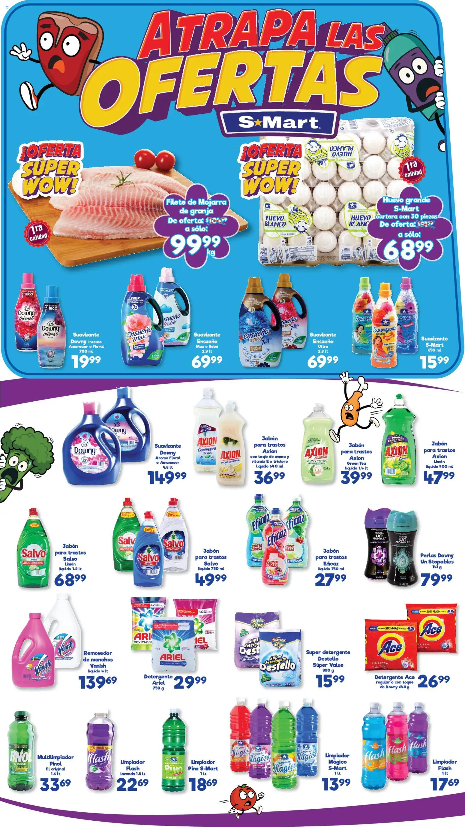 Nuevas ofertas de S-Mart válidas en toda la República Mexicana desde el 06.01.2026. ¡Encuentra las mejores ofertas en S-Mart folleto Ofertas de Feria Juárez! | Página: 1 | Productos: Limón, Limpiador, Suavizante de telas, Jabón