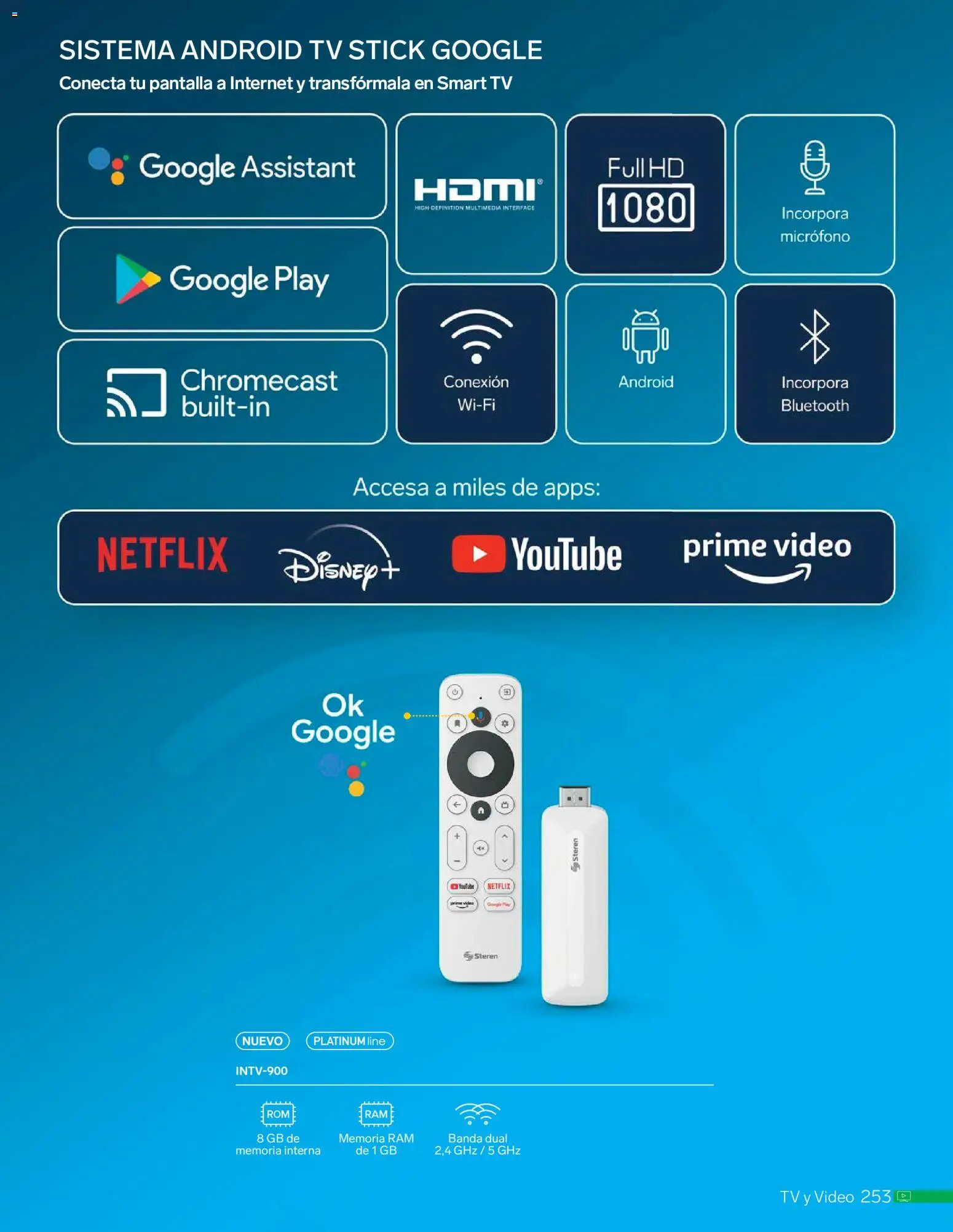 Nuevas ofertas de Steren válidas en toda la República Mexicana desde el 01.01.2026. ¡Encuentra las mejores ofertas en Steren catálogo! | Página: 265 | Productos: Micrófono, Chromecast, Video