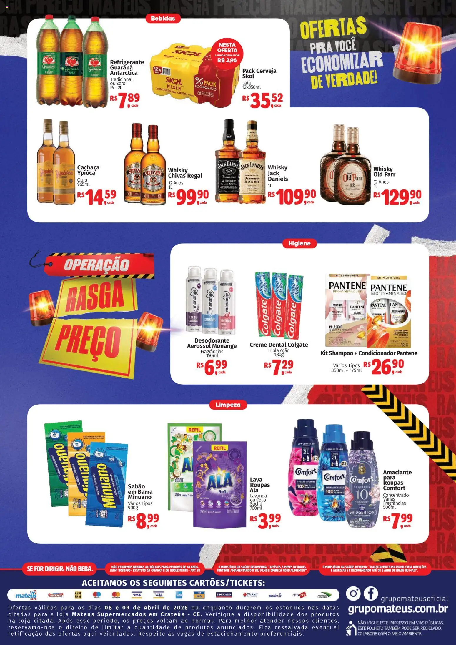 Mateus Folheto - válido de 08.04.2026 | Página: 4 | Produtos: Perfume, Sabão, Creme, Amaciante