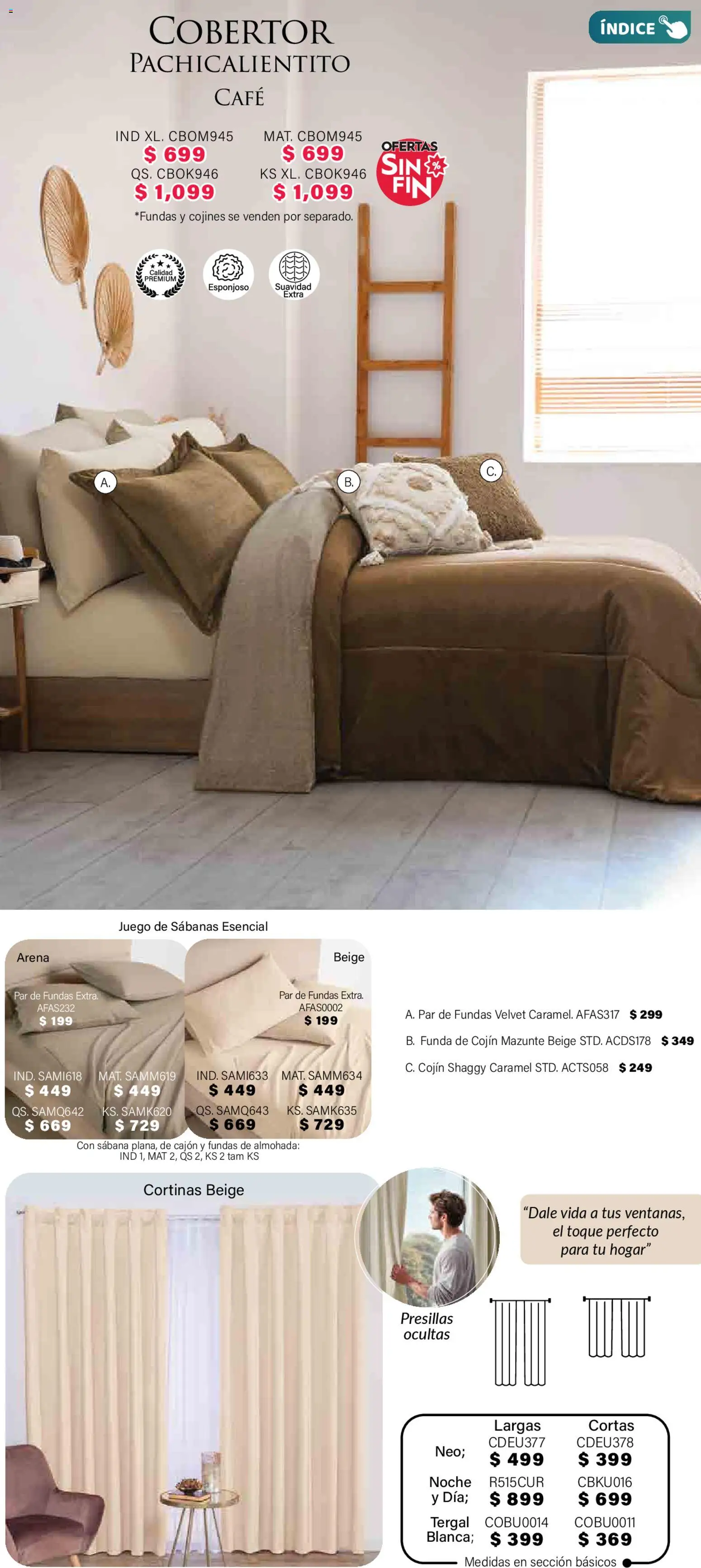 Nuevas ofertas de Colchas Concord válidas en toda la República Mexicana desde el 01.11.2025. ¡Encuentra las mejores ofertas en Colchas Concord Buen Fin! | Página: 281 | Productos: Cobertor, Café, Sabanas, Cortinas