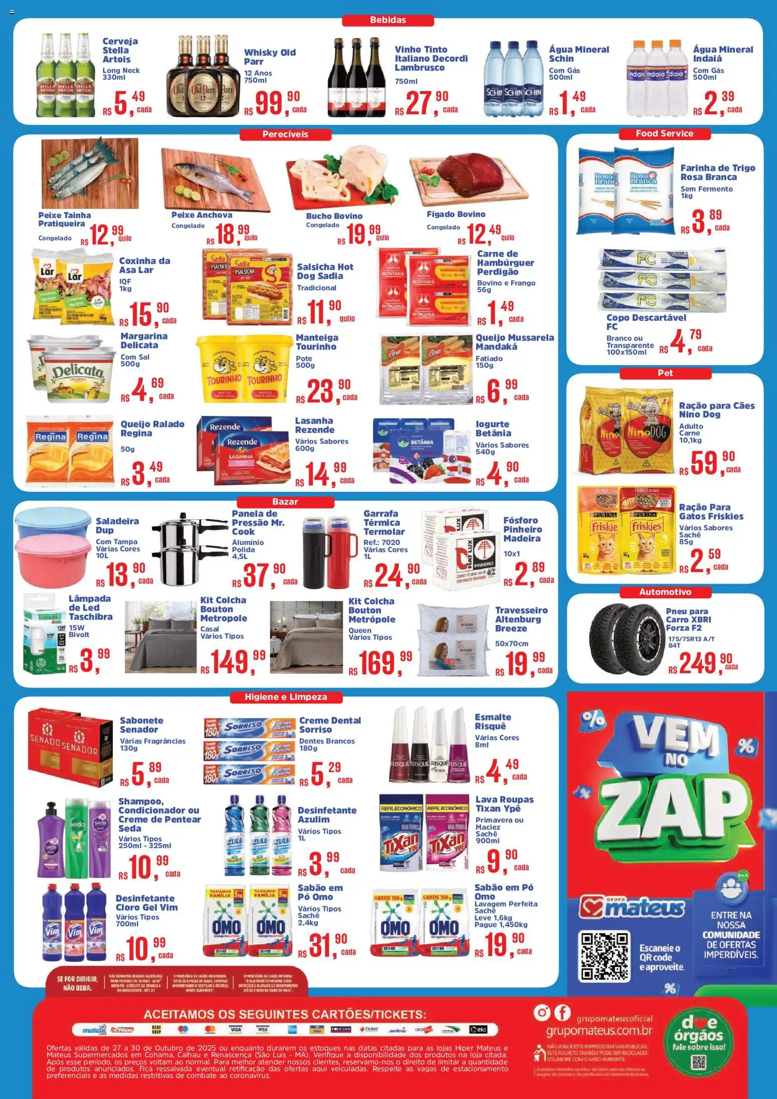 Mateus Folheto - válido de 27.10.2025 | Página: 2 | Produtos: Carne, Lasanha, Creme dental, Mussarela