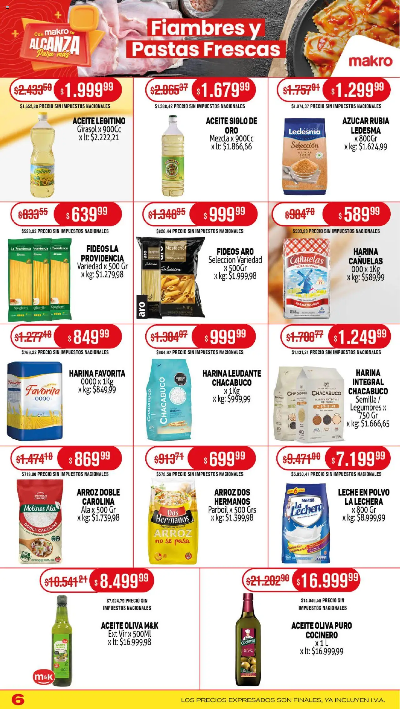 Makro ofertas │ válido desde el 18.09.2025 | Página: 6 | Productos: Harina, Leche en polvo, Semillas, Arroz