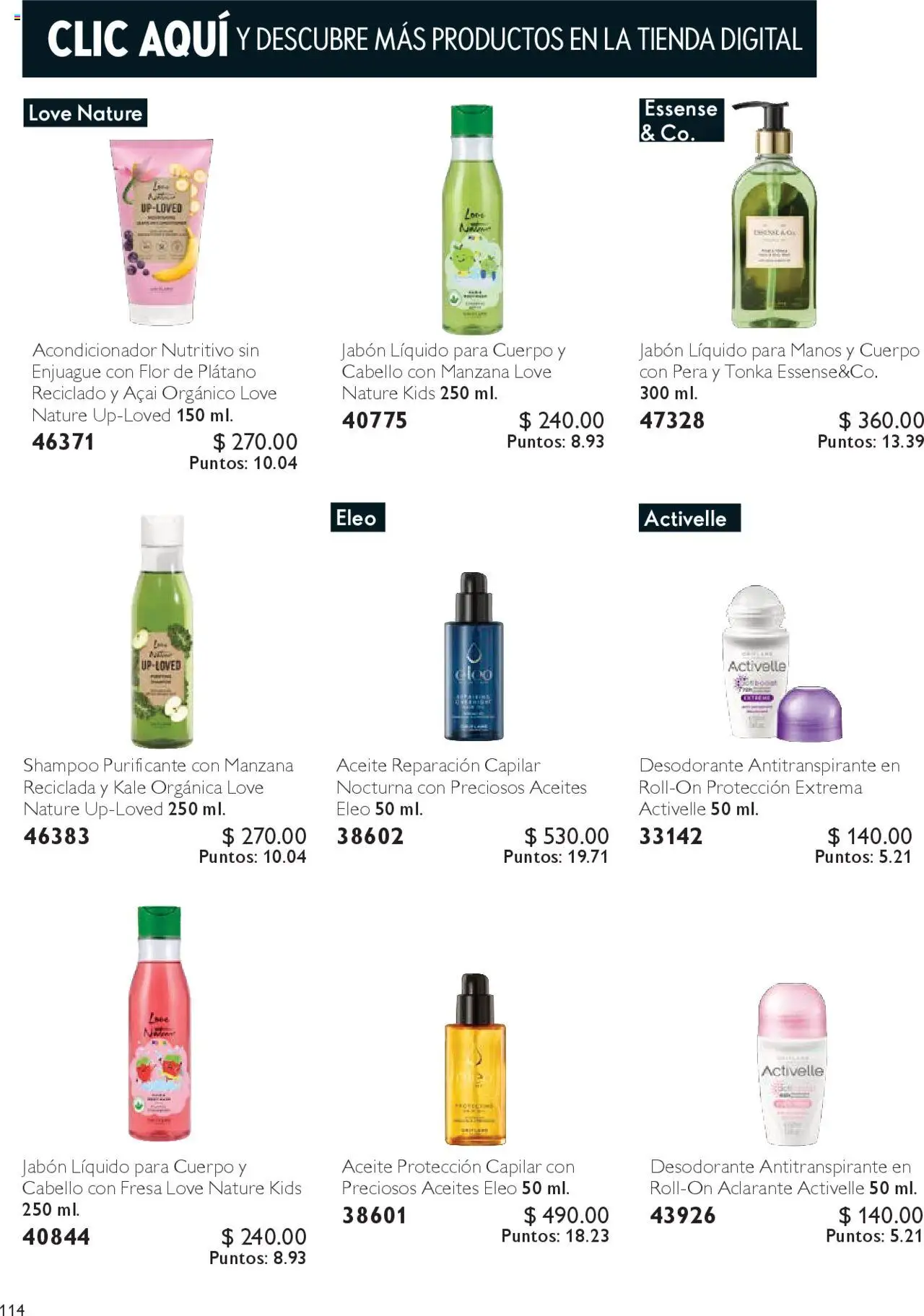 Nuevas ofertas de Oriflame válidas en toda la República Mexicana desde el 04.10.2025. ¡Encuentra las mejores ofertas en Oriflame - Campaña 14 2025! | Página: 114 | Productos: Desodorante, Fresa, Manzana, Aclarante