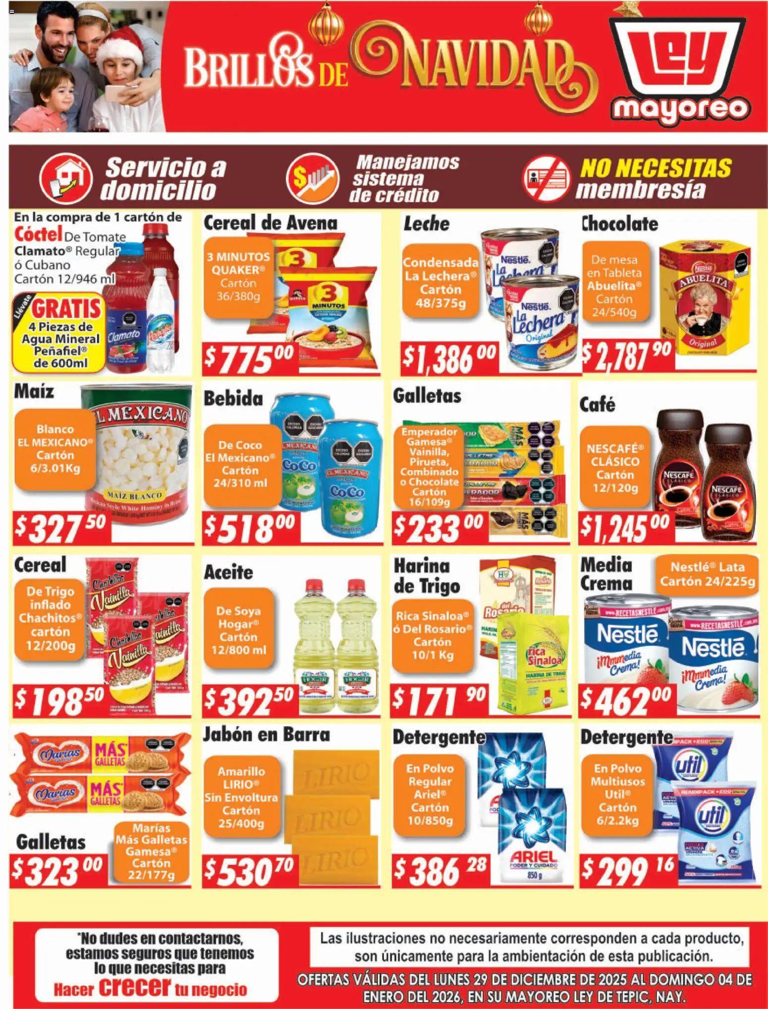 Nuevas ofertas de Casa Ley válidas en toda la República Mexicana desde el 29.12.2025. ¡Encuentra las mejores ofertas en Casa Ley folleto Tepic! | Página: 1 | Productos: Maíz, Café, Chocolate, Polvo