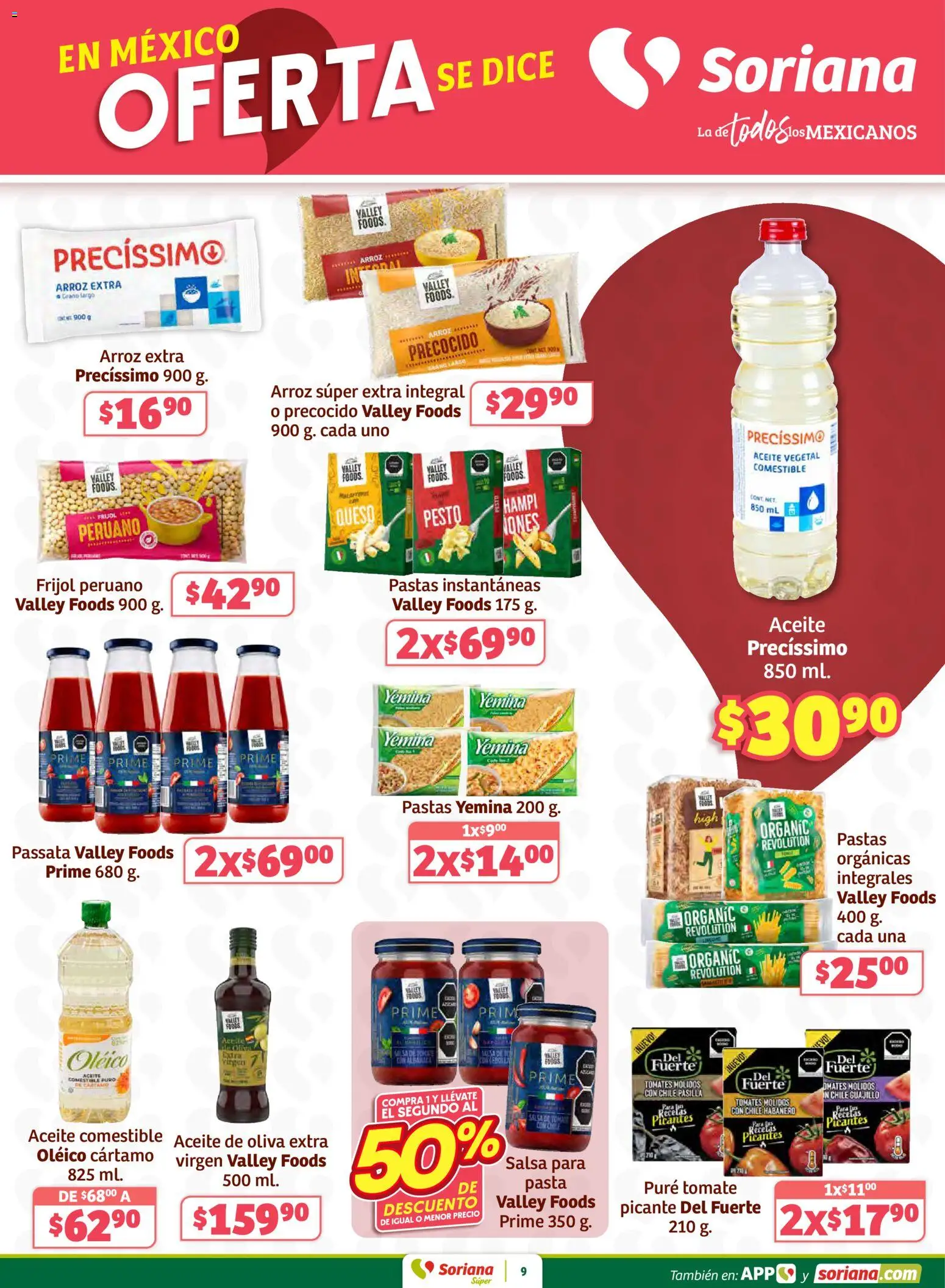 Nuevas ofertas de Soriana válidas en toda la República Mexicana desde el 15.01.2026. ¡Encuentra las mejores ofertas en Soriana - Preciazazaso Súper: Camp, Chia, Oax, Q. Roo, Tab, Yuc! | Página: 9 | Productos: Queso, Arroz, Pasta, Tomates
