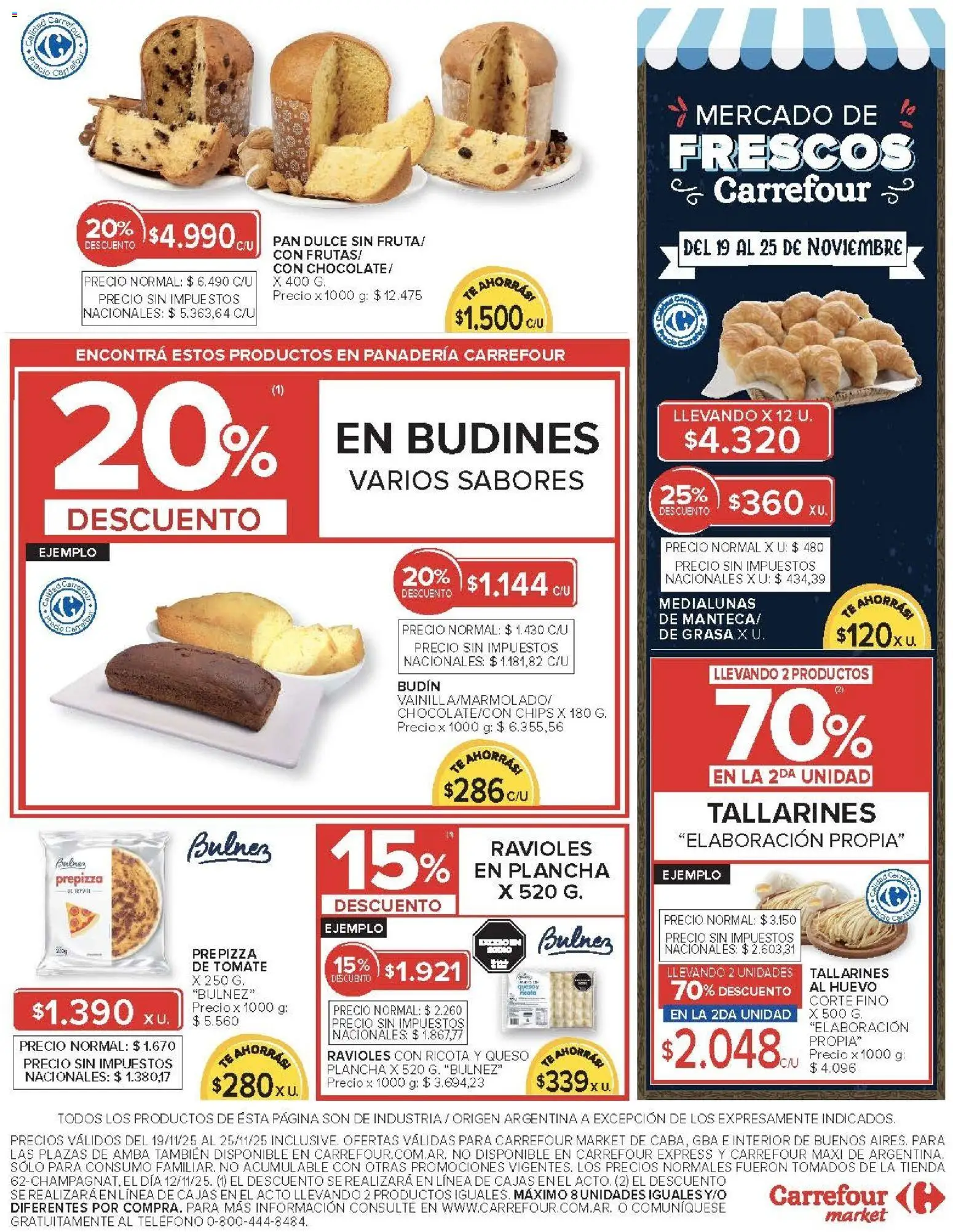 Carrefour Market catálogo │ válido desde el 19.11.2025 | Página: 7 | Productos: Teléfono, Pan, Ravioles, Té