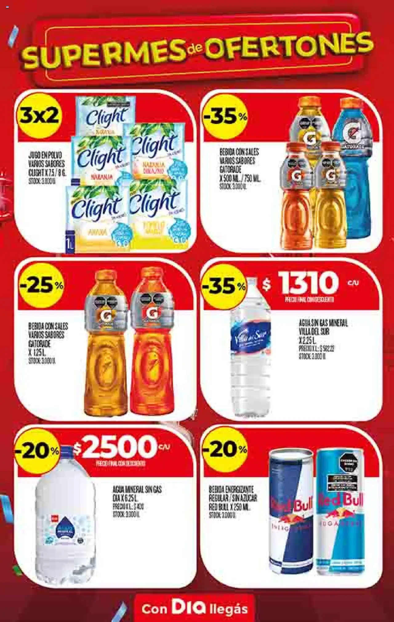 Supermercado DIA Ofertas │ válido desde el 15.10.2025 | Página: 19 | Productos: Polvo, Agua, Sales, Jugo