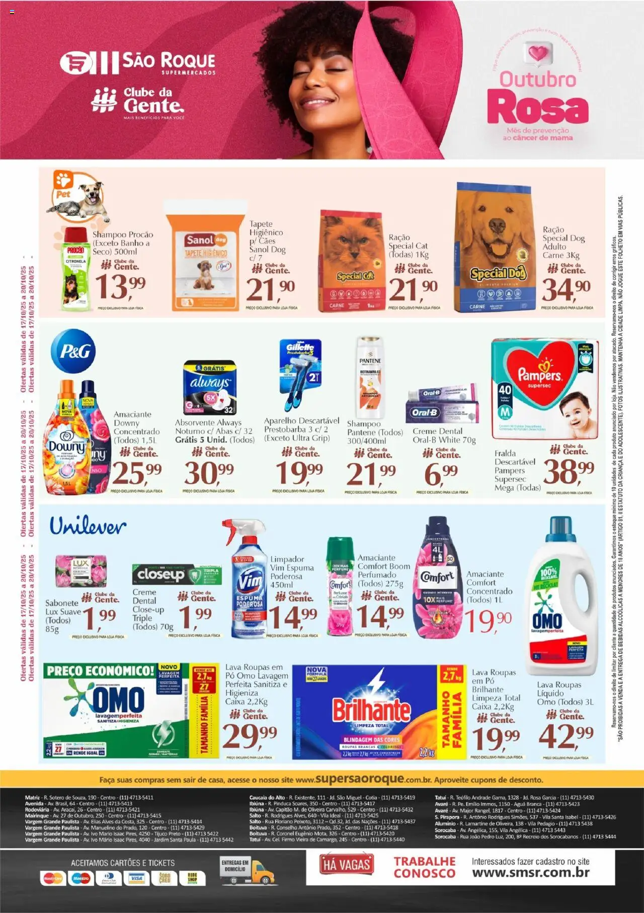 São Roque Supermercados Folheto - válido de 17.10.2025 | Página: 7 | Produtos: Pó, Tapete higiênico, Creme, Absorvente