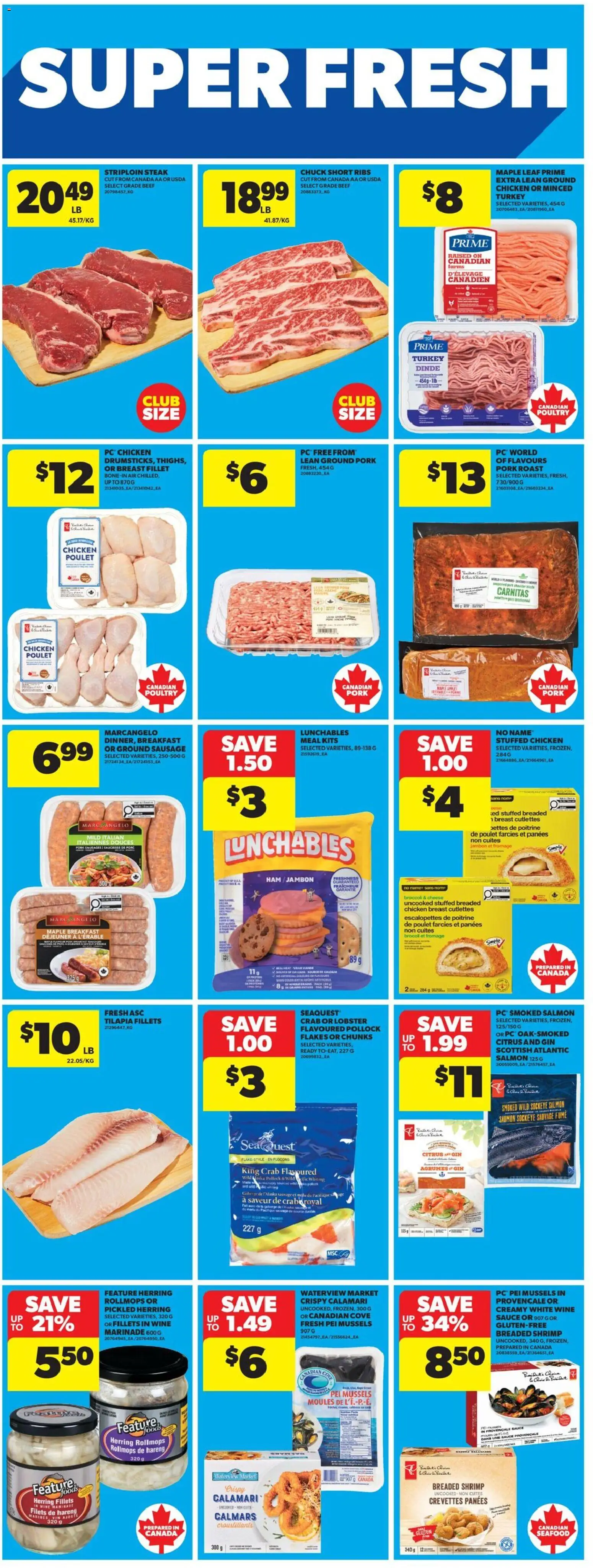 Real Canadian Superstore flyer valid from 16.04.2026 | Page: 15 | Products: Gin, Flakes, Wine, Chicken
