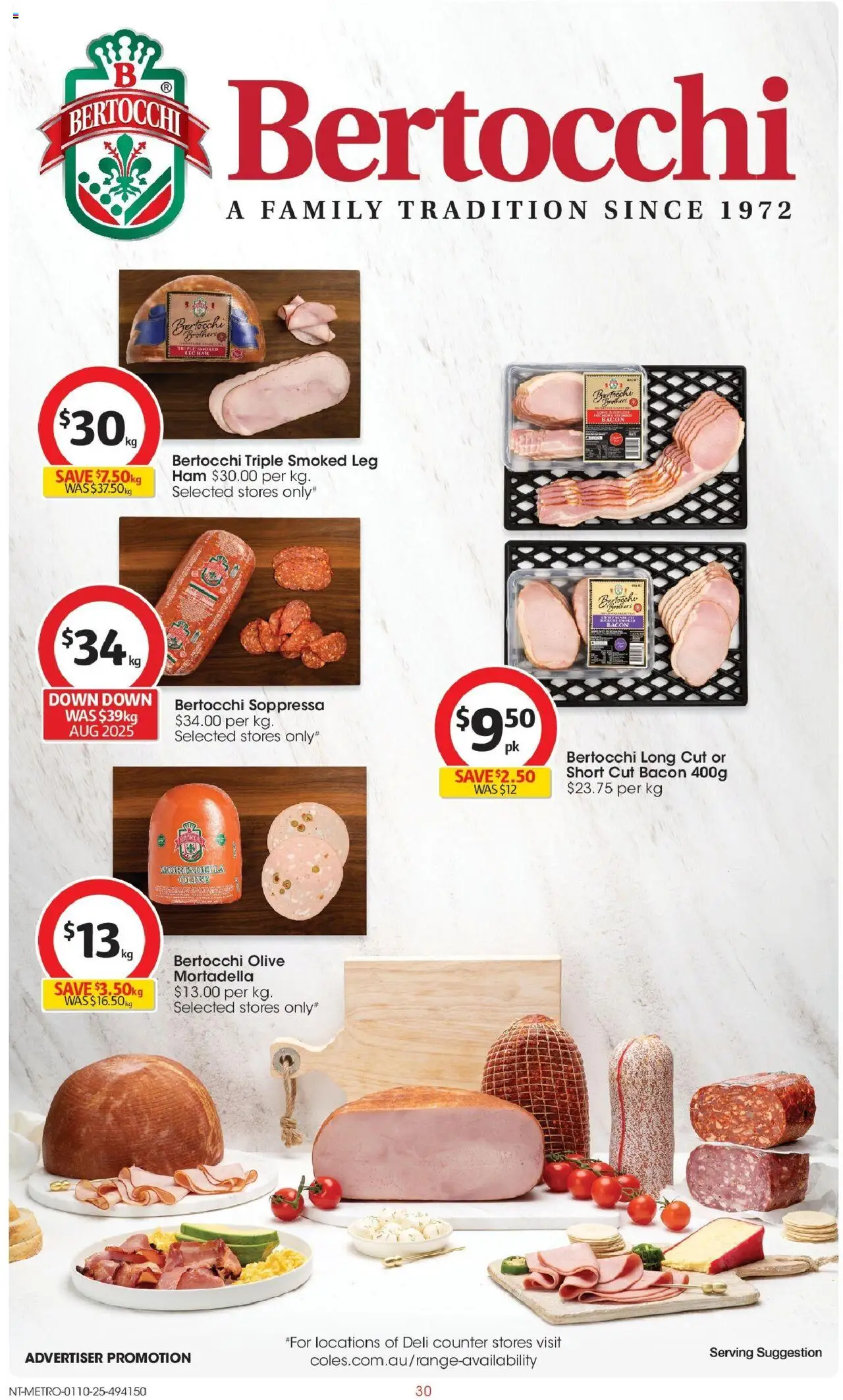 Coles catalogue - valid from 01.10.2025 | Page: 30 | Products: Bacon, Ham