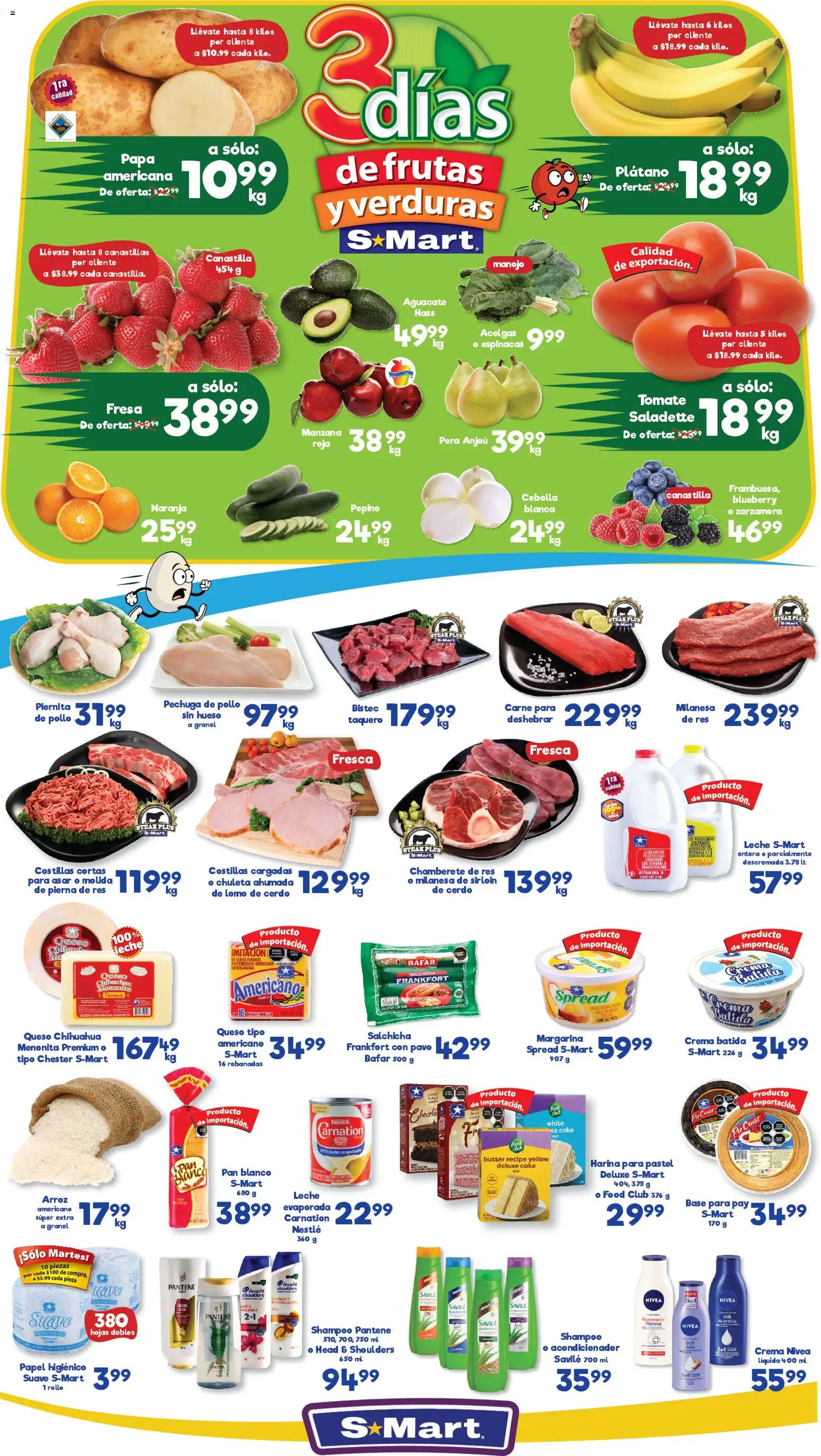 Nuevas ofertas de S-Mart válidas en toda la República Mexicana desde el 10.02.2026. ¡Encuentra las mejores ofertas en S-Mart folleto Juárez! | Página: 1