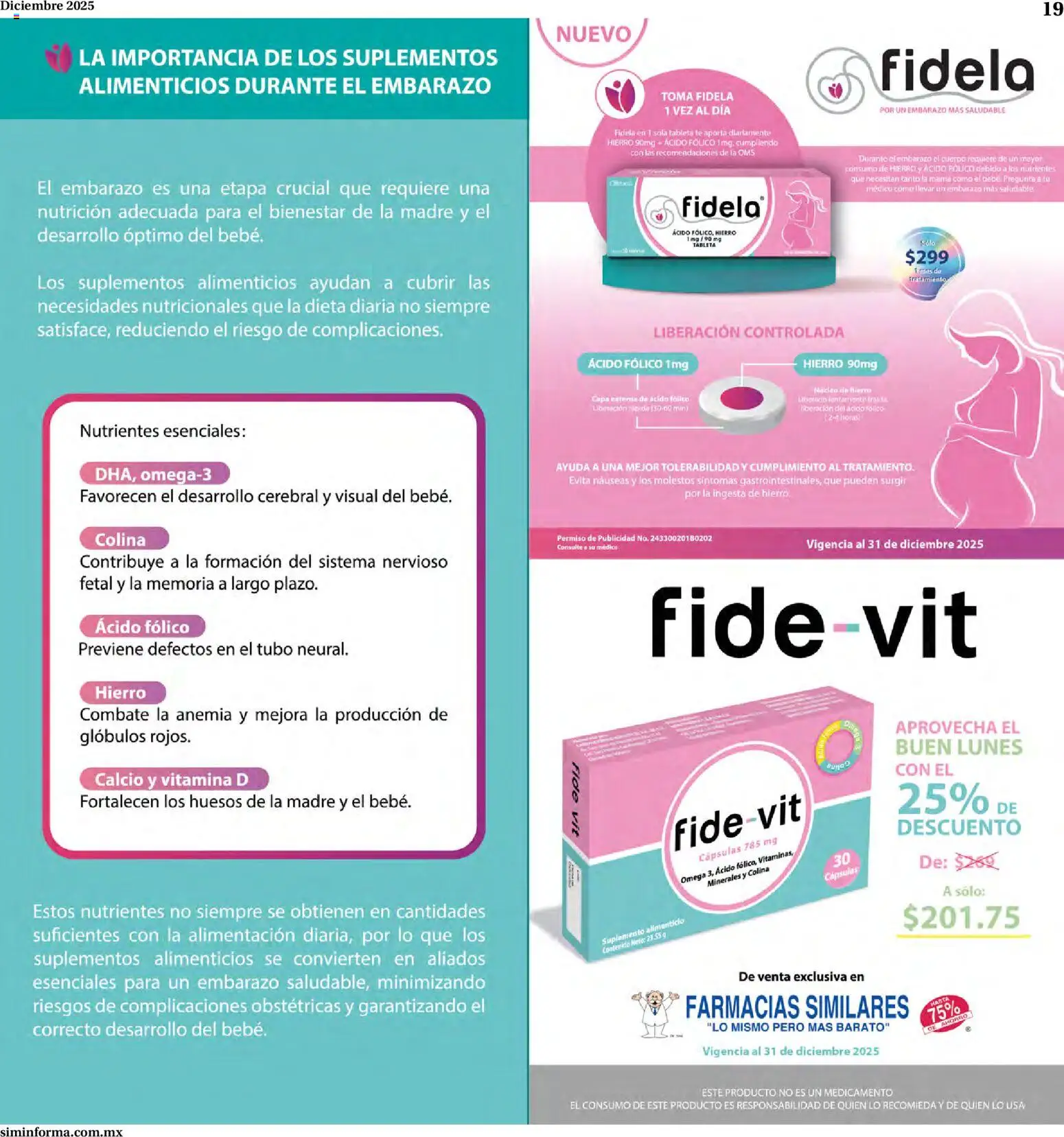 Nuevas ofertas de Farmacias Similares válidas en toda la República Mexicana desde el 01.12.2025. ¡Encuentra las mejores ofertas en Farmacias Similares catálogo! | Página: 19 | Productos: Té, Tableta