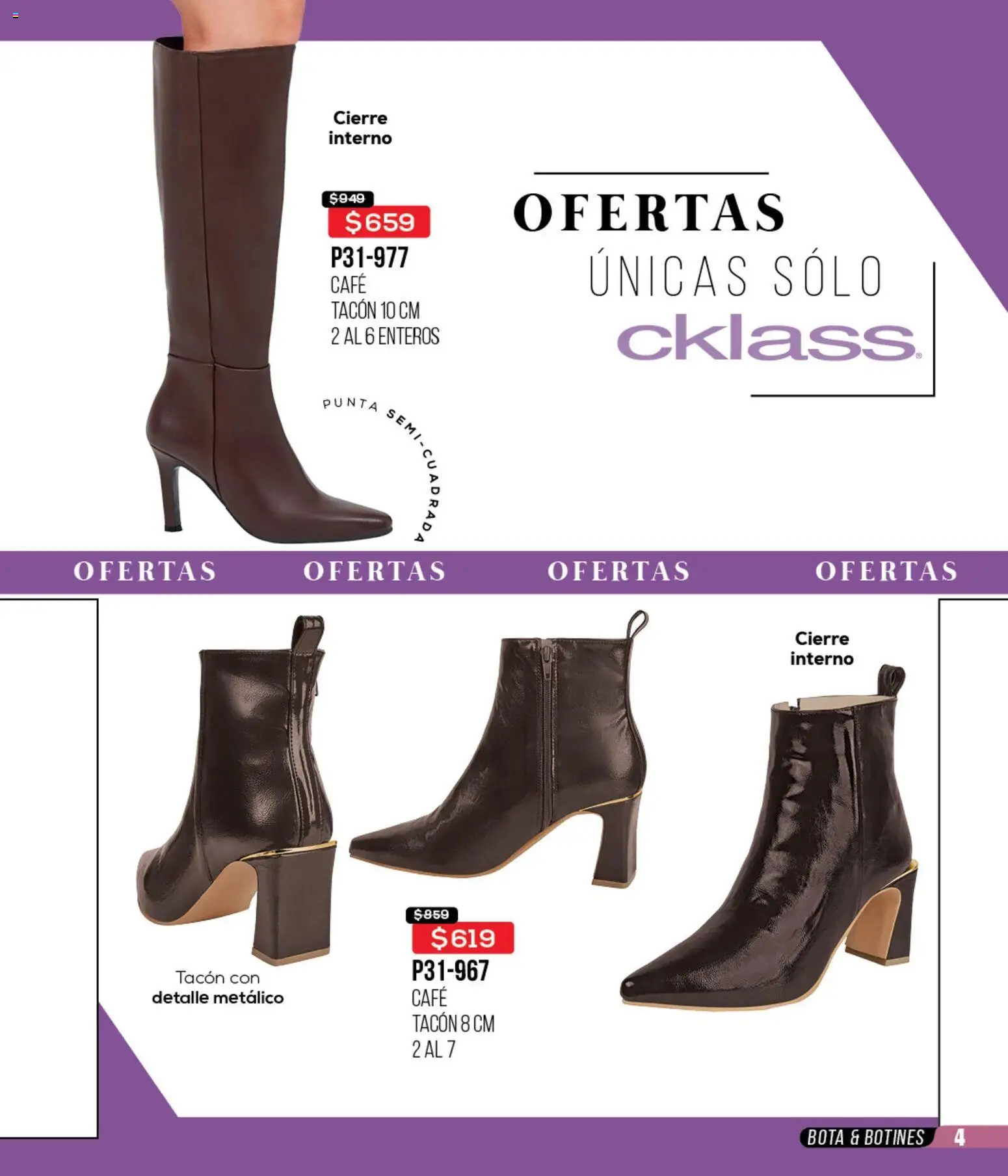 Nuevas ofertas de Cklass válidas en toda la República Mexicana desde el 12.01.2026. ¡Encuentra las mejores ofertas en Cklass catálogo Mega Ofertas Calzado! | Página: 5 | Productos: Café, Botines