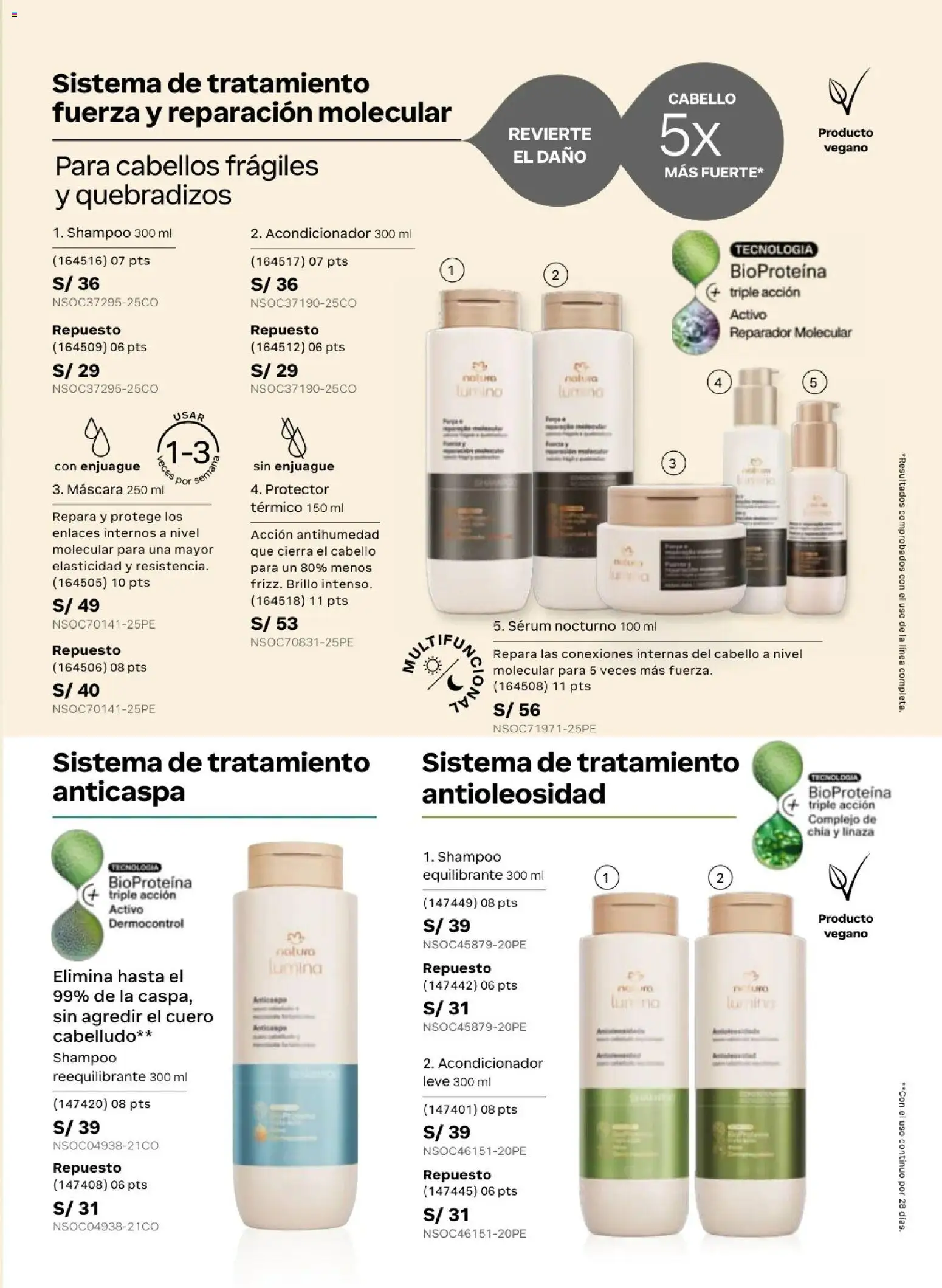 Catálogo Natura válido desde 31.03.2026 | Página: 137 | Productos: Máscara, Shampoo, Acondicionador