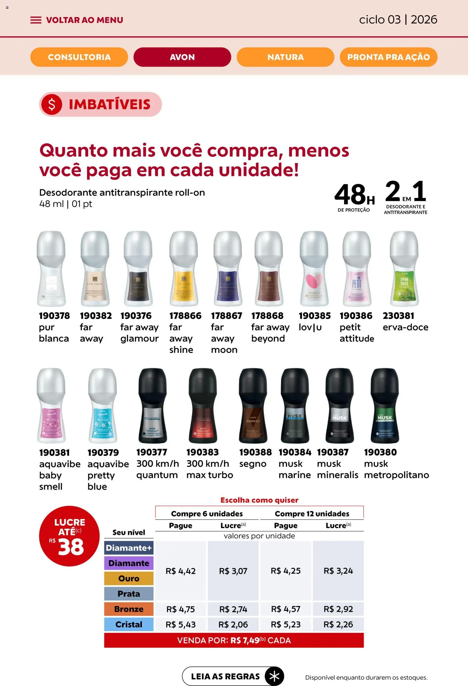 Avon Folheto - válido de 15.01.2026 | Página: 14 | Produtos: Desodorante