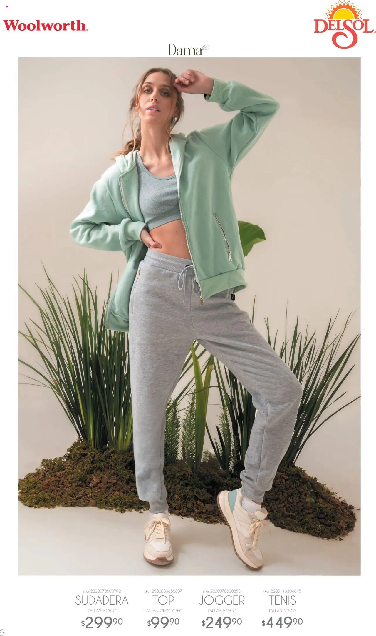 Nuevas ofertas de Del Sol y Woolworth válidas en toda la República Mexicana desde el 02.10.2025. ¡Encuentra las mejores ofertas en Del Sol y Woolworth - Catálogo Luce El Otoño! | Página: 9 | Productos: Tenis, Playera