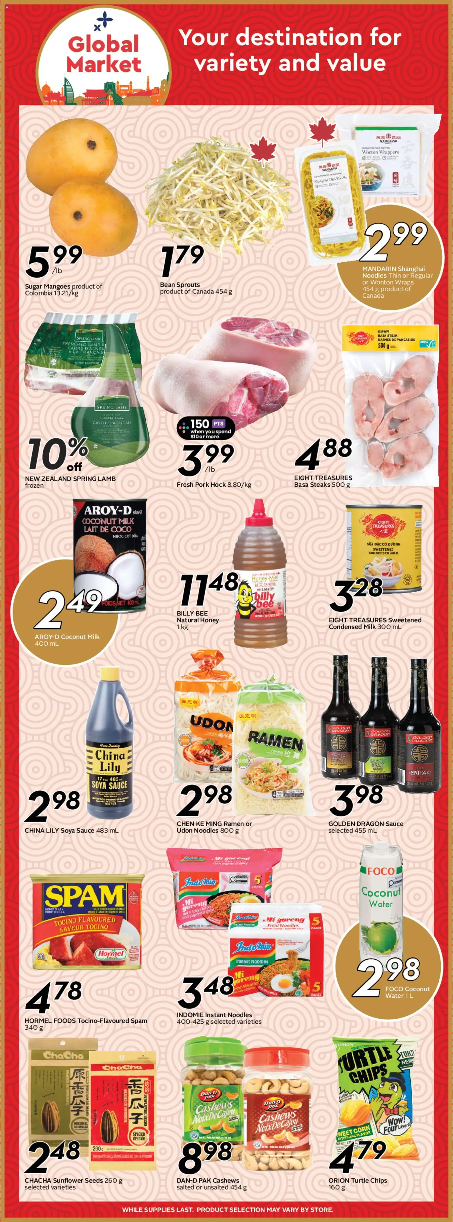 Sobeys flyer valid from 30.04.2026 | Page: 16 | Products: Noodles, Chips, Milk, Pork