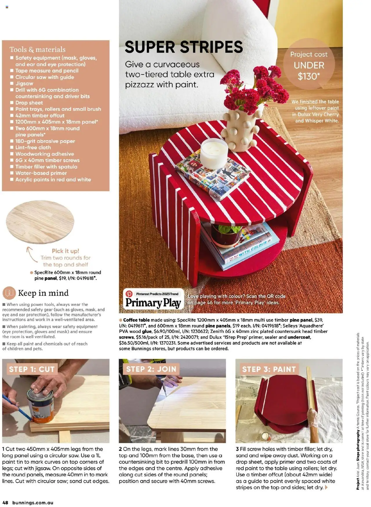 Bunnings Warehouse catalogue - valid from 01.07.2025 | Page: 48 | Products: Table, Wood, Gloves, Pencil