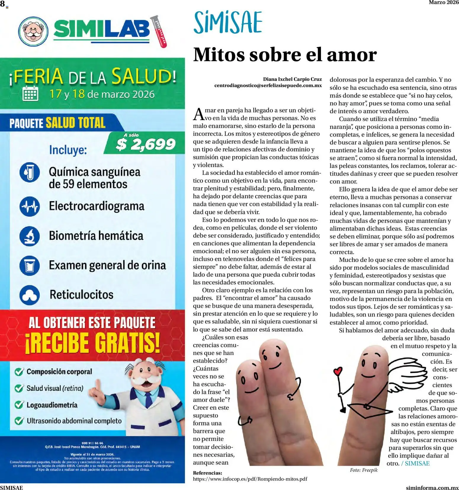 Nuevas ofertas de Farmacias Similares válidas en toda la República Mexicana desde el 01.03.2026. ¡Encuentra las mejores ofertas en Farmacias Similares catálogo! | Página: 8 | Productos: Sobre