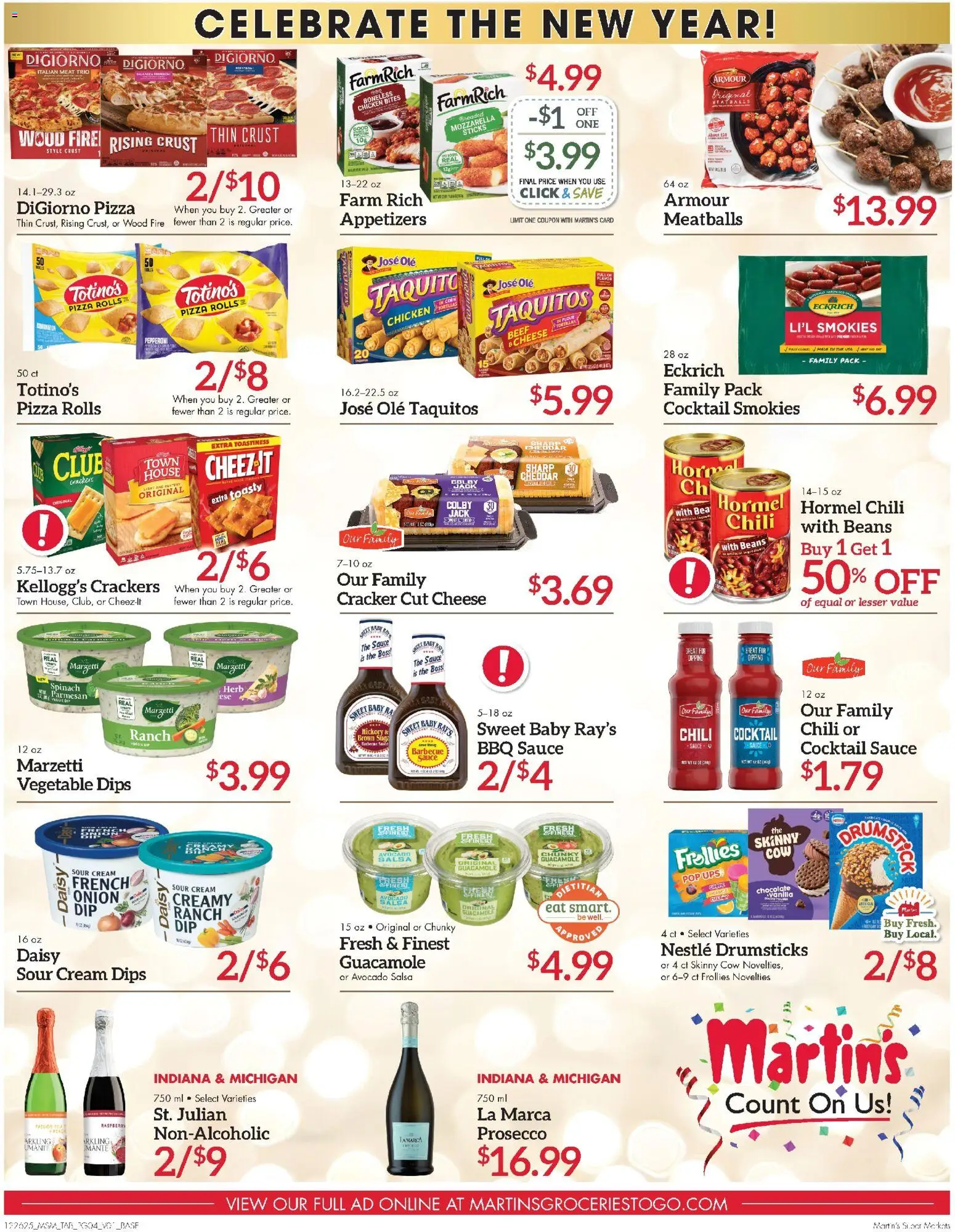 Martin’s Weekly Ad - valid from 28.12.2025 | Page: 4 | Products: Spinach, Sour cream, Sauce, Onion