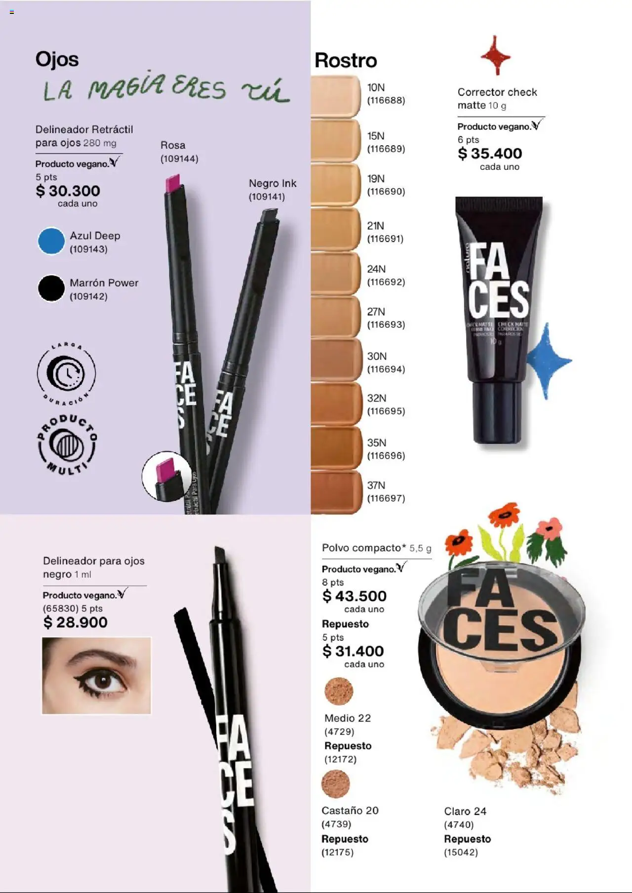 Natura revista - valida desde el 03.09.2025 | Página: 74 | Productos: Polvo, Delineador, Corrector