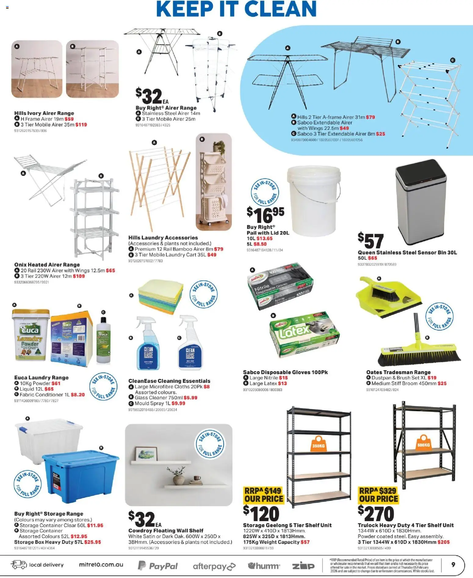 Mitre 10 catalogue - valid from 18.03.2026 | Page: 9 | Products: Powder, Cleaner, Weight, Broom