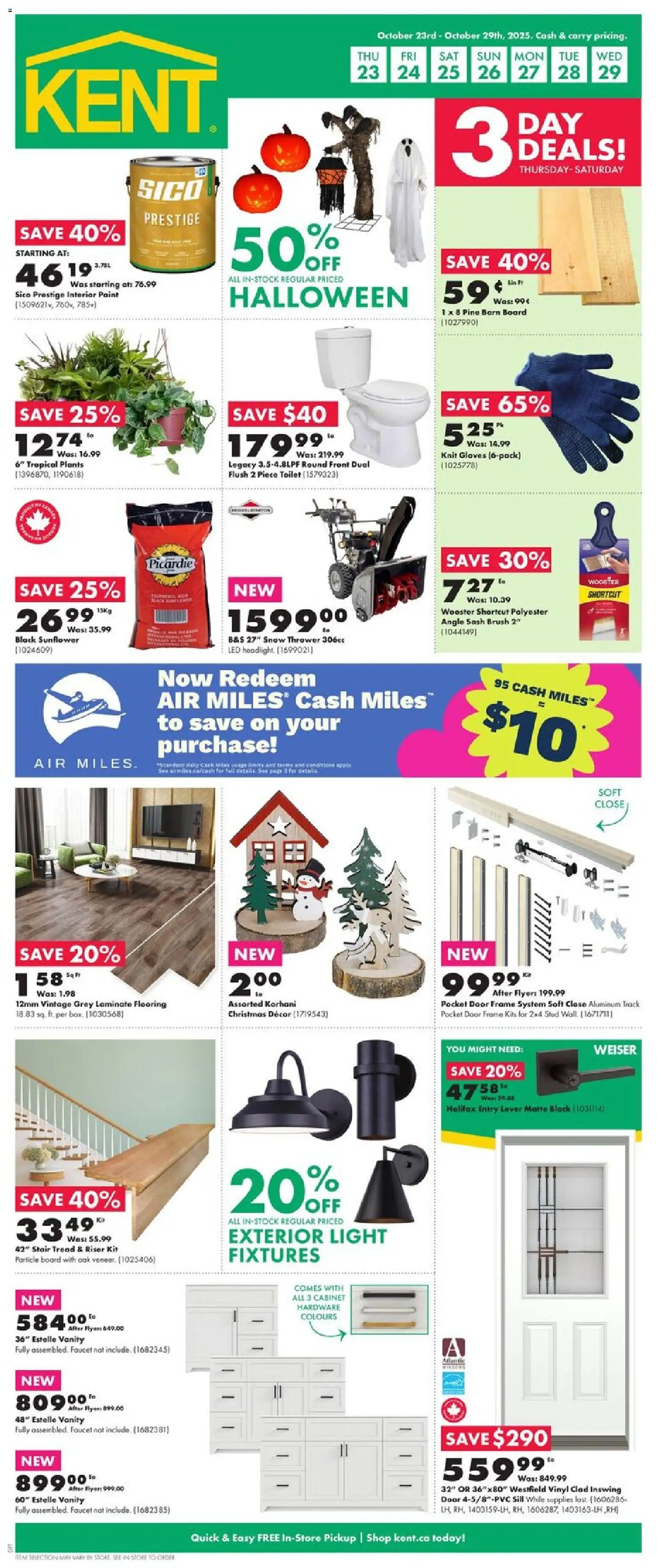 Kent flyer valid from 23.10.2025 | Page: 1 | Products: Gloves, Brush, Cabinet