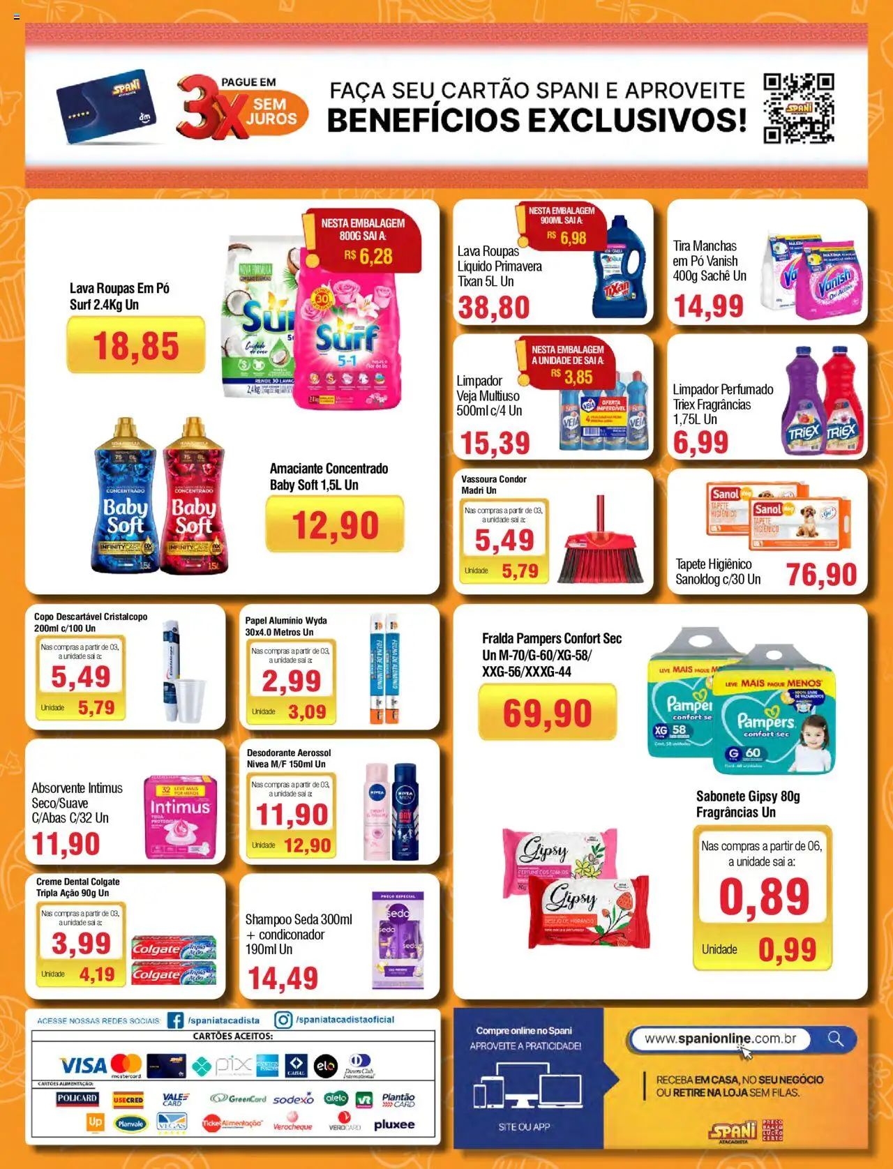 Spani Atacadista Folheto - válido de 21.10.2025 | Página: 4 | Produtos: Shampoo, Fralda pampers, Creme, Vanish