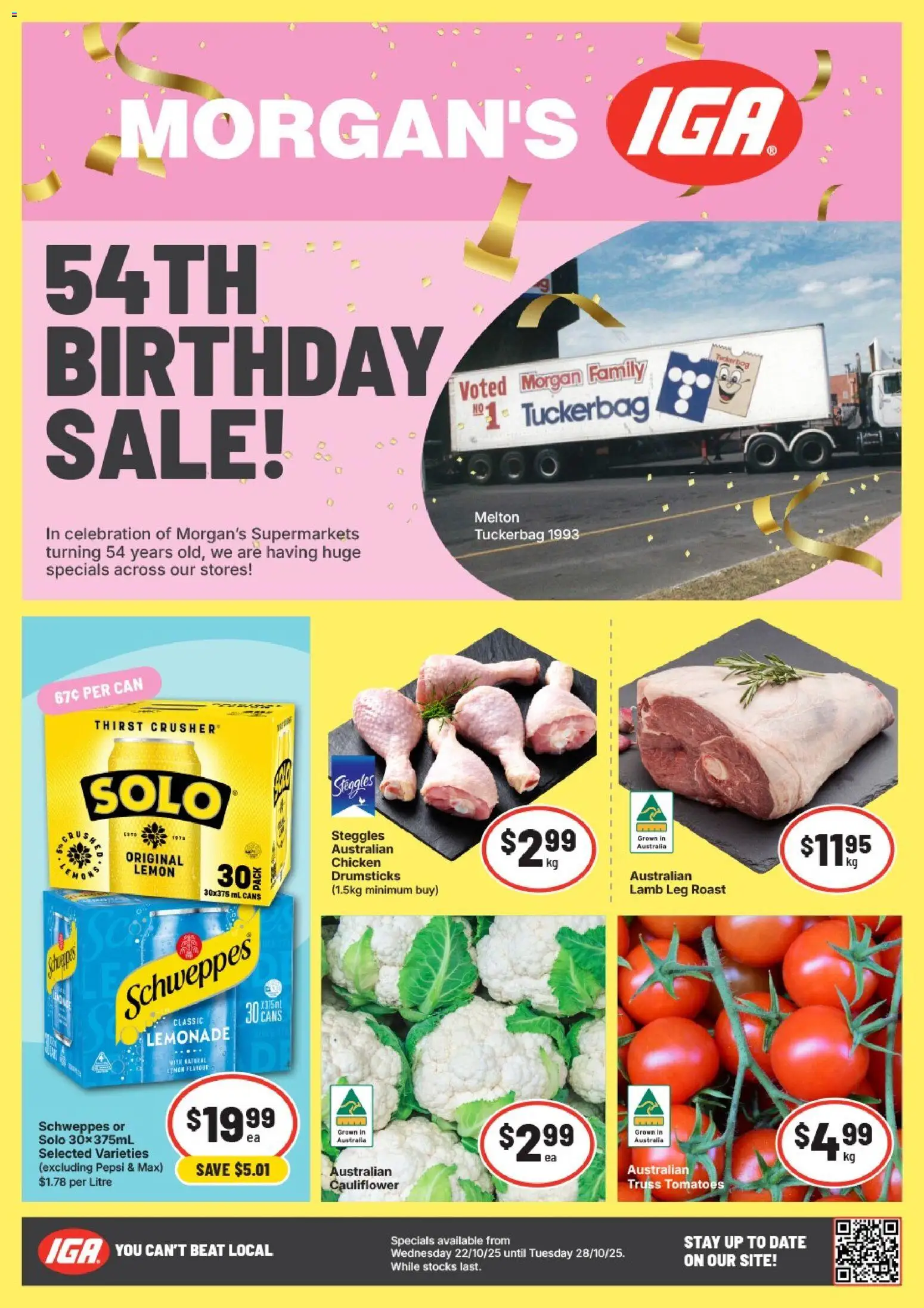 IGA catalogue - valid from 22.10.2025 | Page: 1 | Products: Chicken, Lamb, Lemon, Cauliflower
