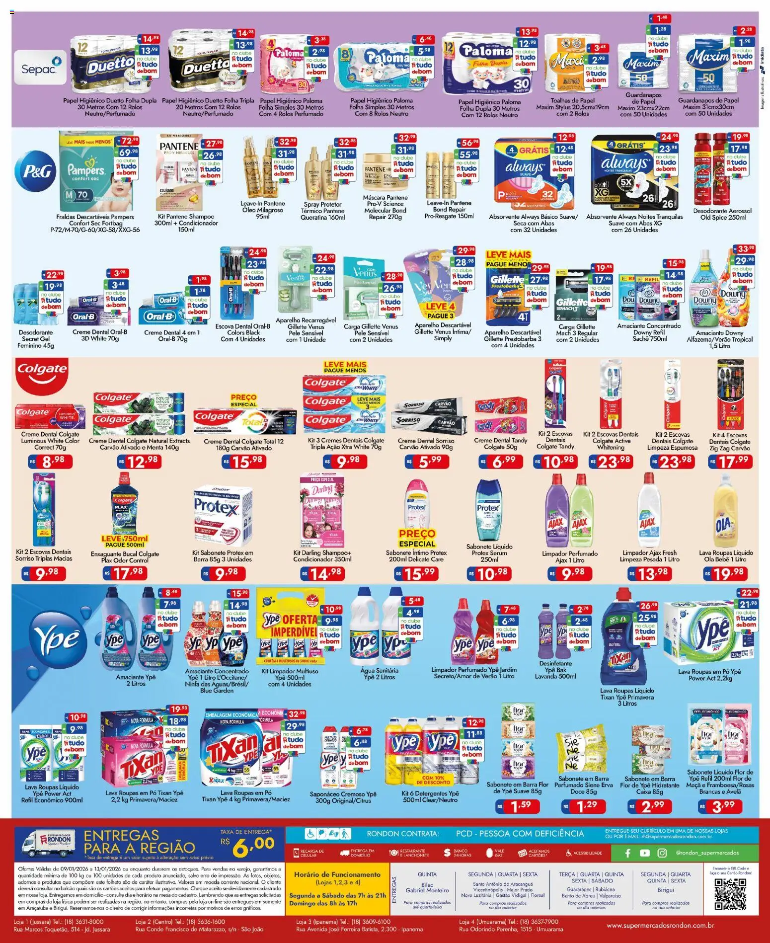 Supermercados Rondon Folheto - válido de 09.01.2026 | Página: 4 | Produtos: Celular, Pó, Condicionador, Creme dental