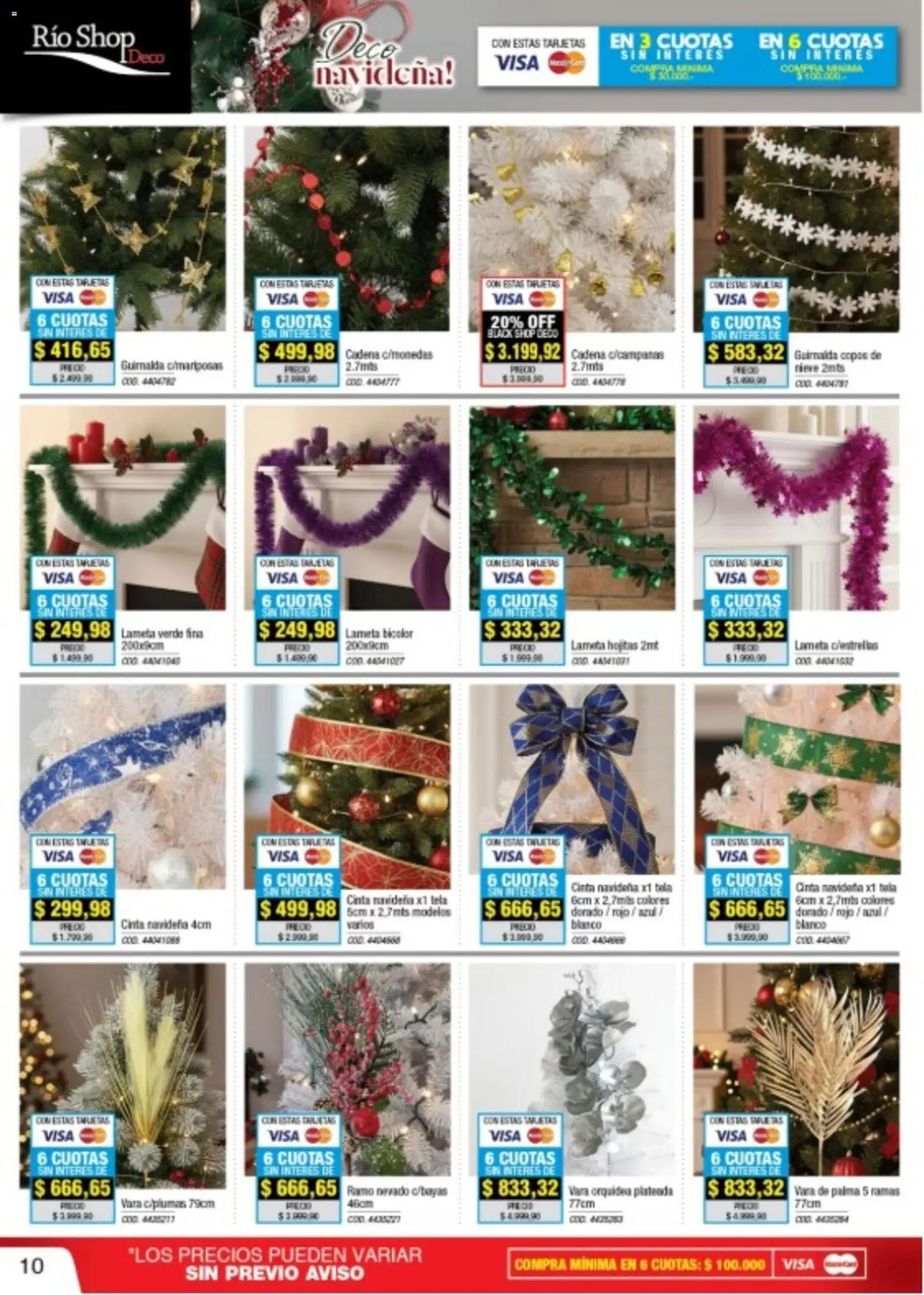 Río Shop Deco catálogo │ válido desde el 03.12.2025 | Página: 10 | Productos: Copos, Cinta, Cadena