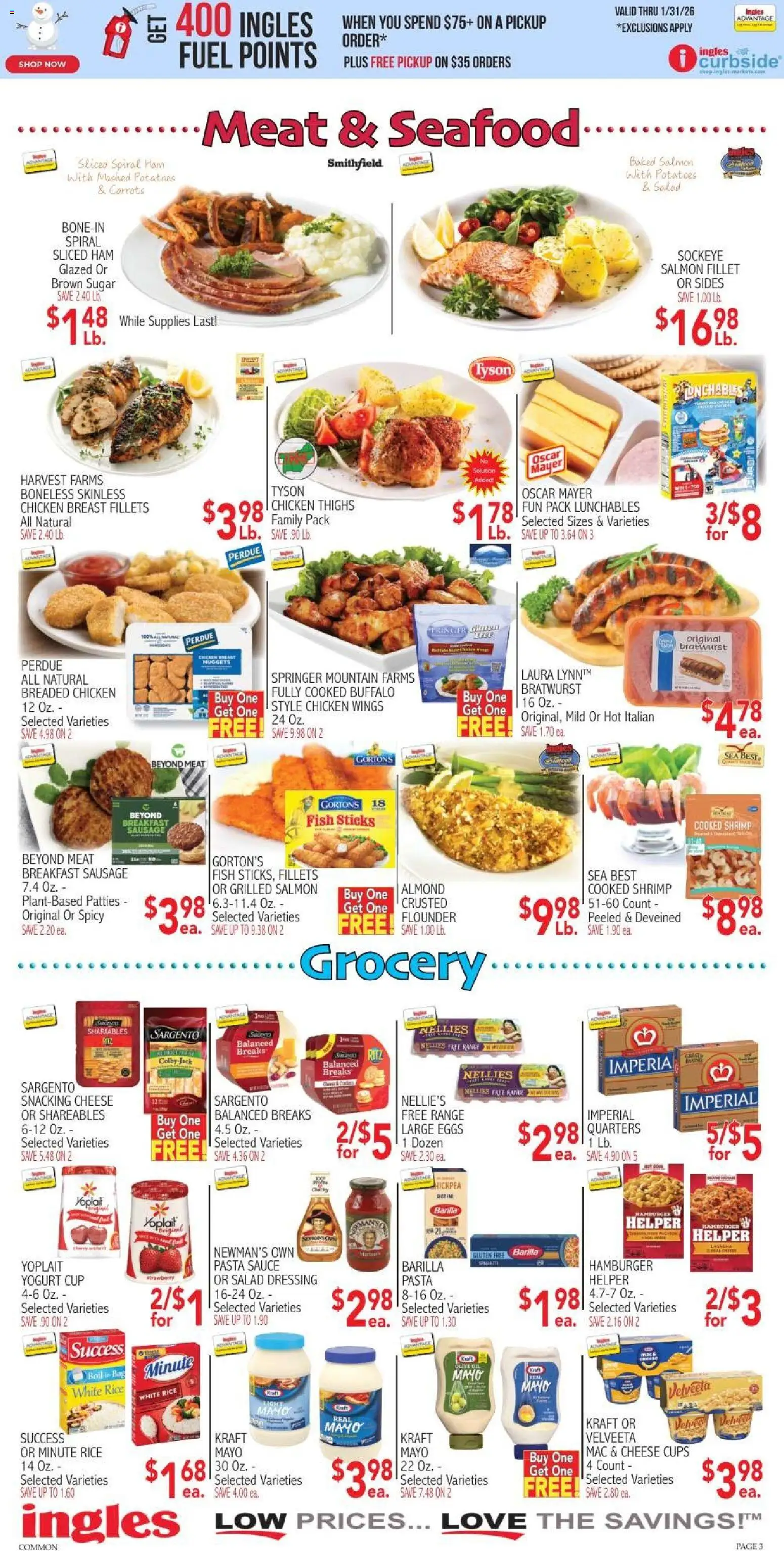 Ingles - Weekly flyer - valid from 28.01.2026 | Page: 3 | Products: Eggs, Potatoes, Sugar, Seafood
