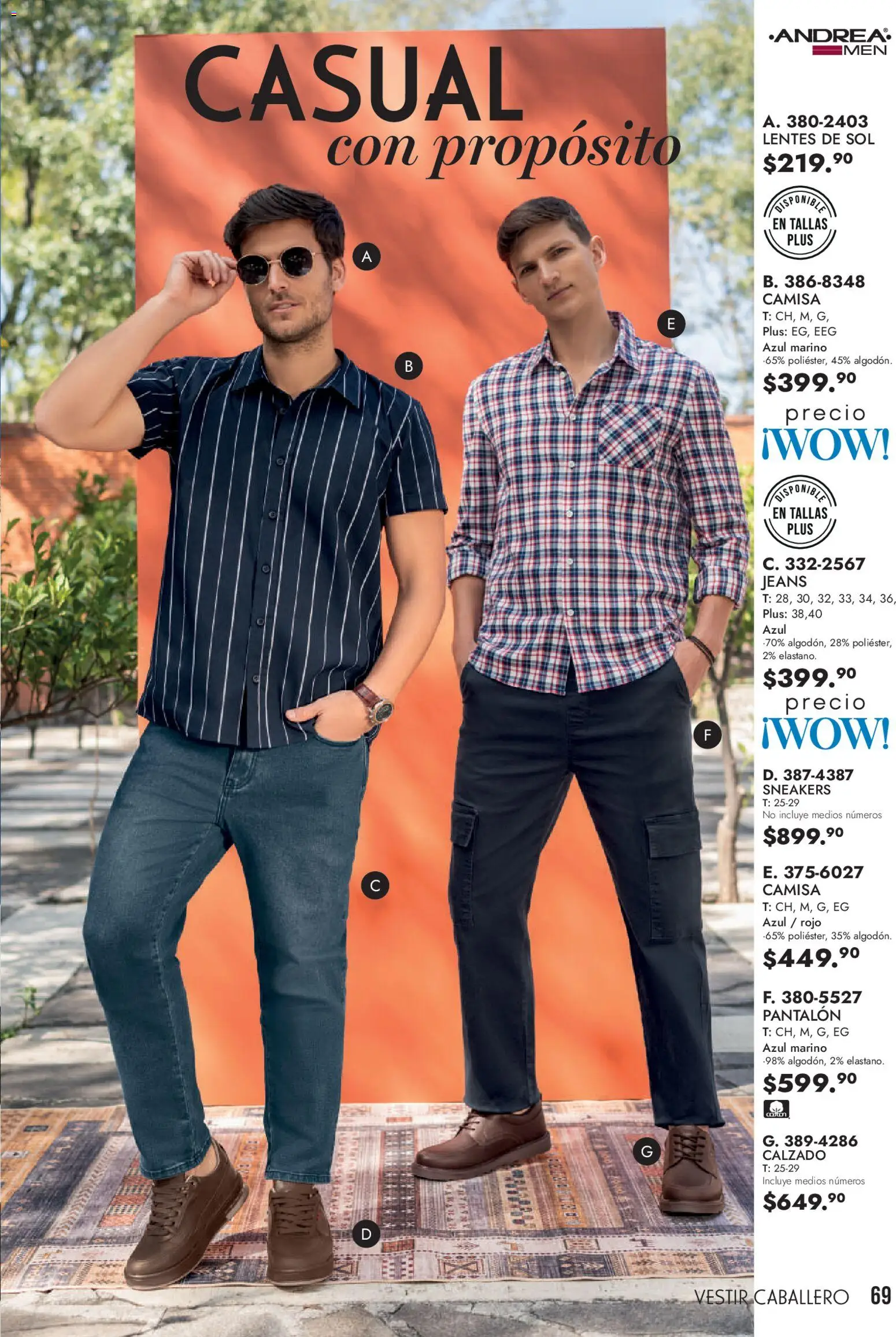 Nuevas ofertas de Andrea válidas en toda la República Mexicana desde el 22.03.2026. ¡Encuentra las mejores ofertas en Andrea catálogo Lo más top! | Página: 69 | Productos: Lentes, Camisa, Algodón, Lentes de sol