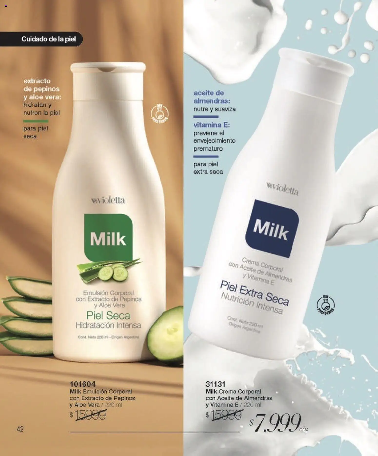 Violetta - Violetta Cosméticos │ válido desde el 05.02.2026 | Página: 42 | Productos: Almendras, Emulsión, Crema, Pepinos
