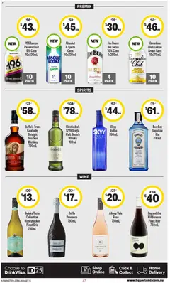 Preview of Coles catalogue  - valid from 22.04.2026 | Page: 47 | Products: Bourbon, Passionfruit, Vodka, Lemon