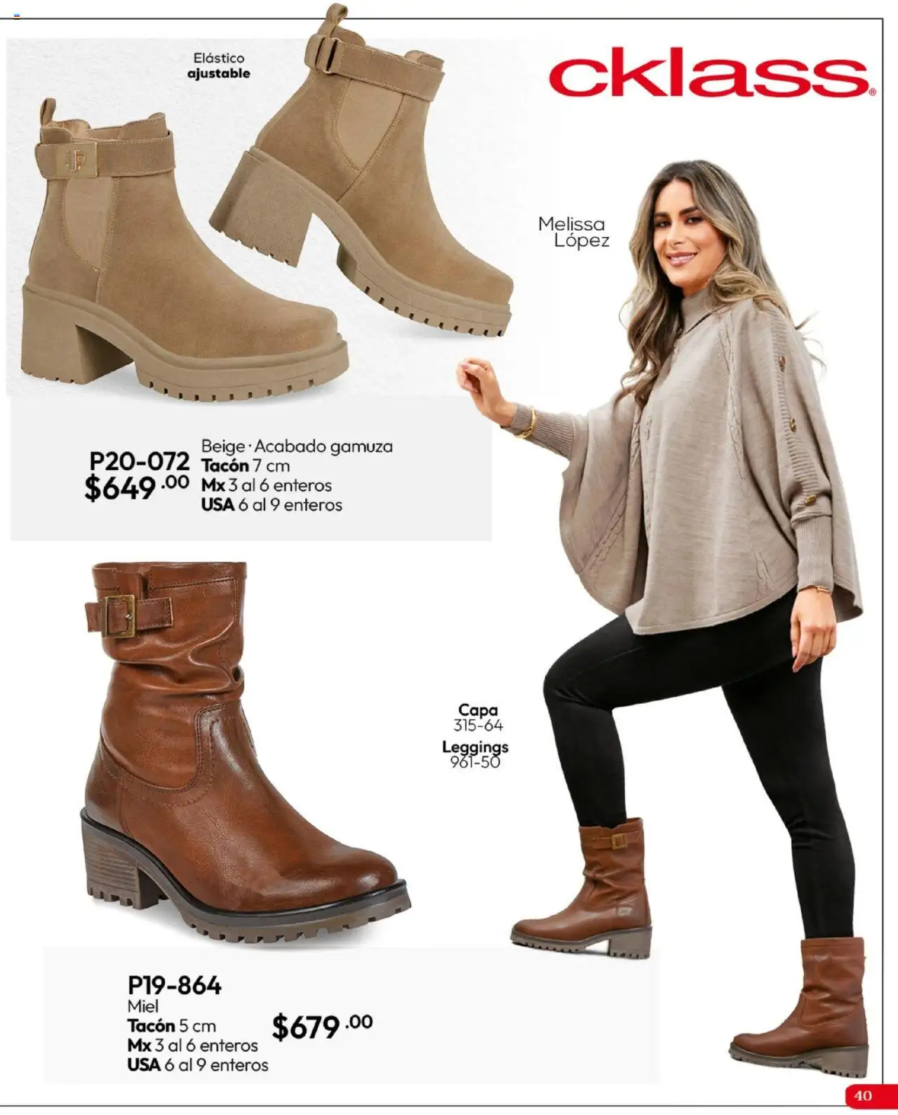 Nuevas ofertas de Cklass válidas en toda la República Mexicana desde el 16.09.2025. ¡Encuentra las mejores ofertas en Cklass - Catálogo Invierno Calzado! | Página: 41 | Productos: Leggings, Gamuza