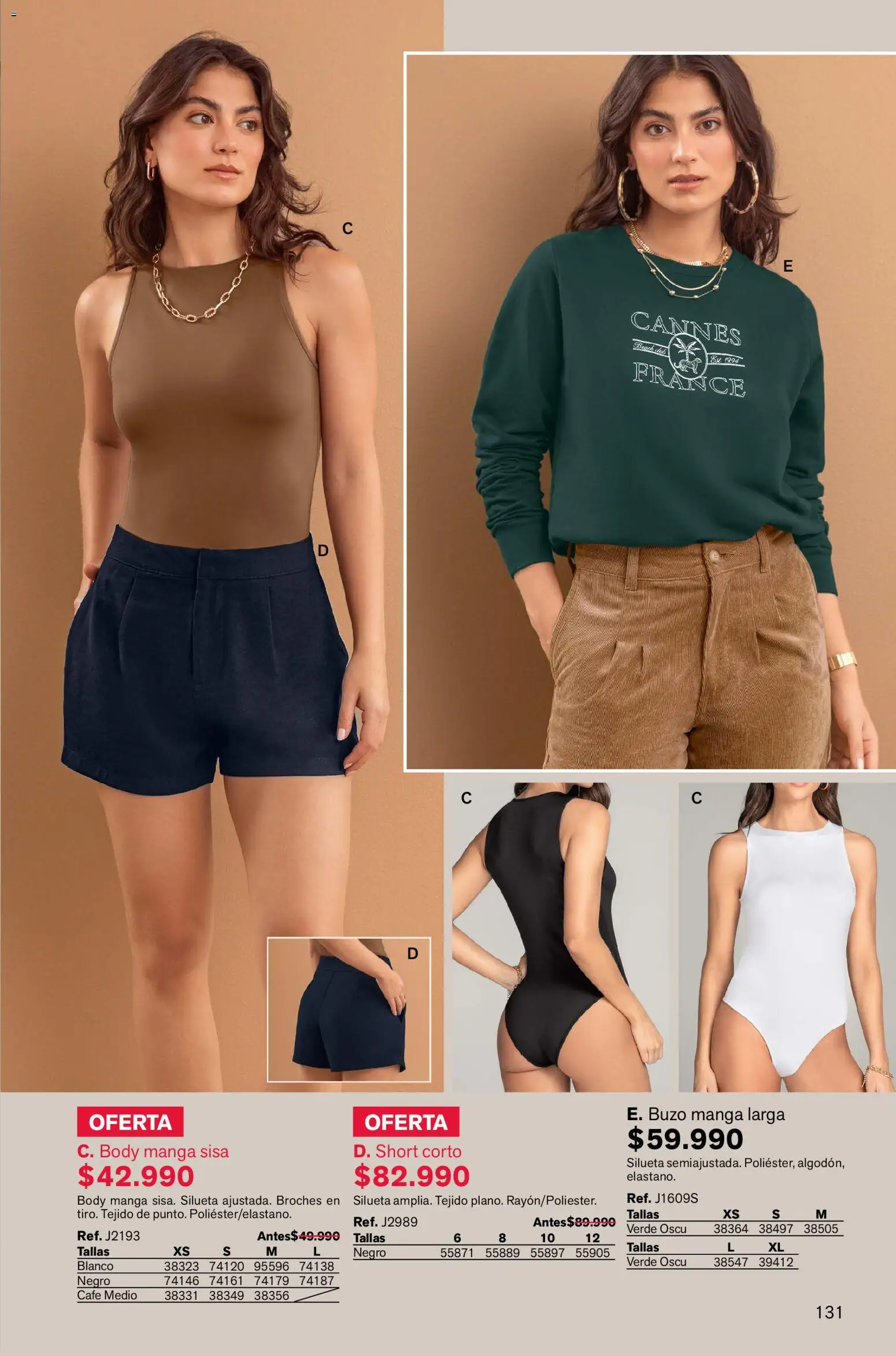 Leonisa revista - valida desde el 02.01.2026 | Página: 131 | Productos: Body, Short, Buzo, Café