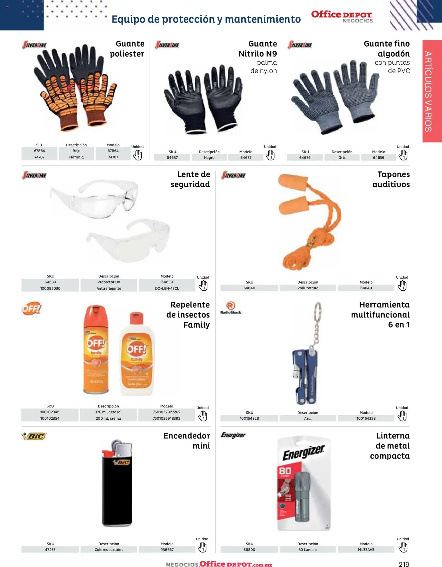 Nuevas ofertas de Office Depot válidas en toda la República Mexicana desde el 12.01.2026. ¡Encuentra las mejores ofertas en Office Depot catálogo 2026! | Página: 221 | Productos: Linterna, Crema, Repelente, Algodón