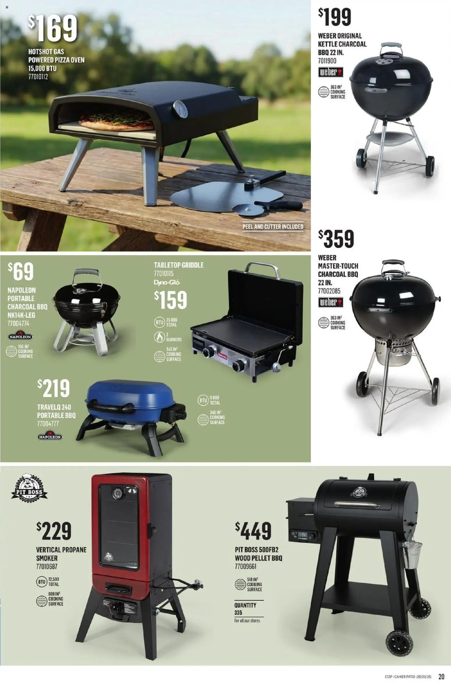 Canac flyer valid from 26.03.2026 | Page: 20 | Products: Cutter, Oven, Kettle, Pizza