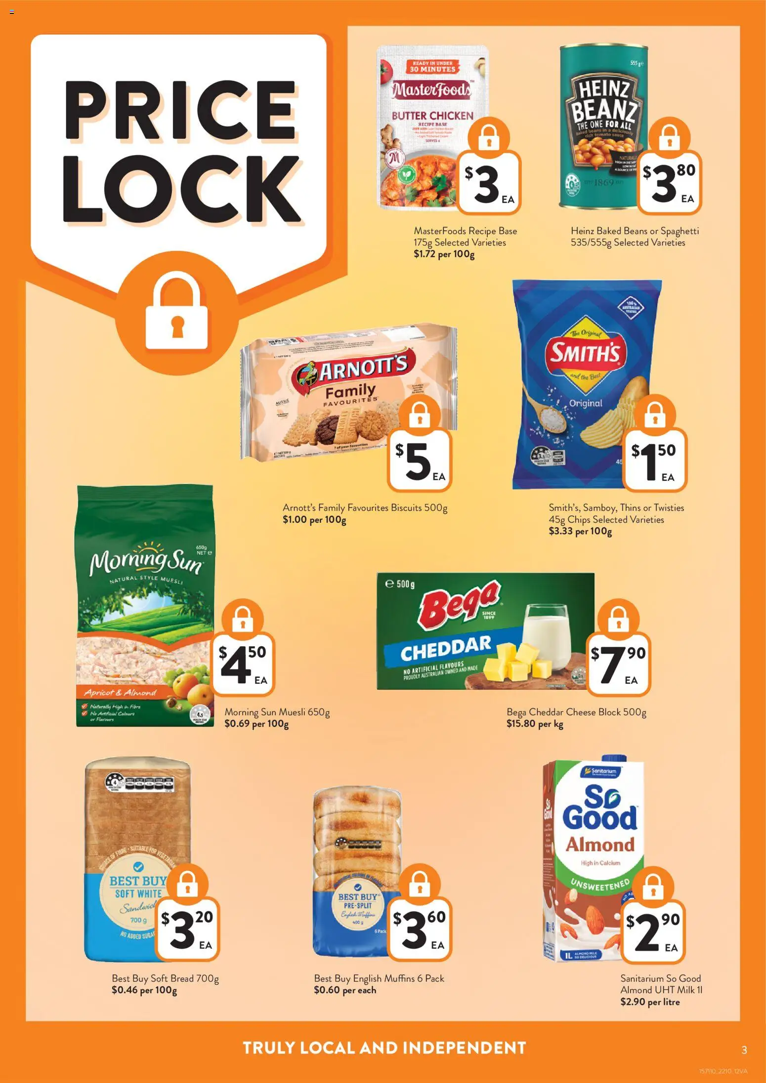 Foodworks catalogue - valid from 22.10.2025 | Page: 3 | Products: Cheese, Bread, Biscuits, Sugar