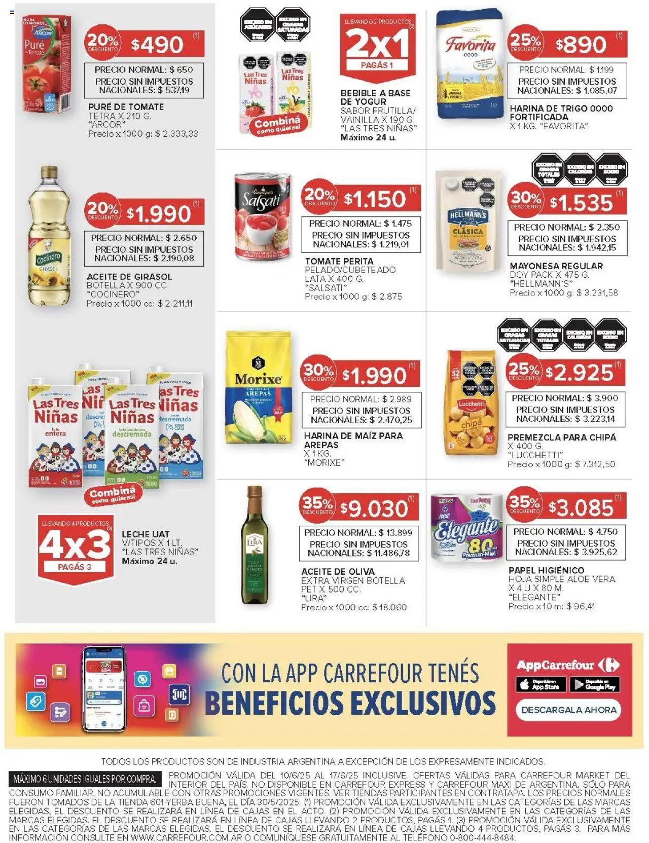 Carrefour Market catálogo - Córdoba │ válido desde el 10.06.2025 | Página: 11 | Productos: Botella, Harina, Oliva, Tomate