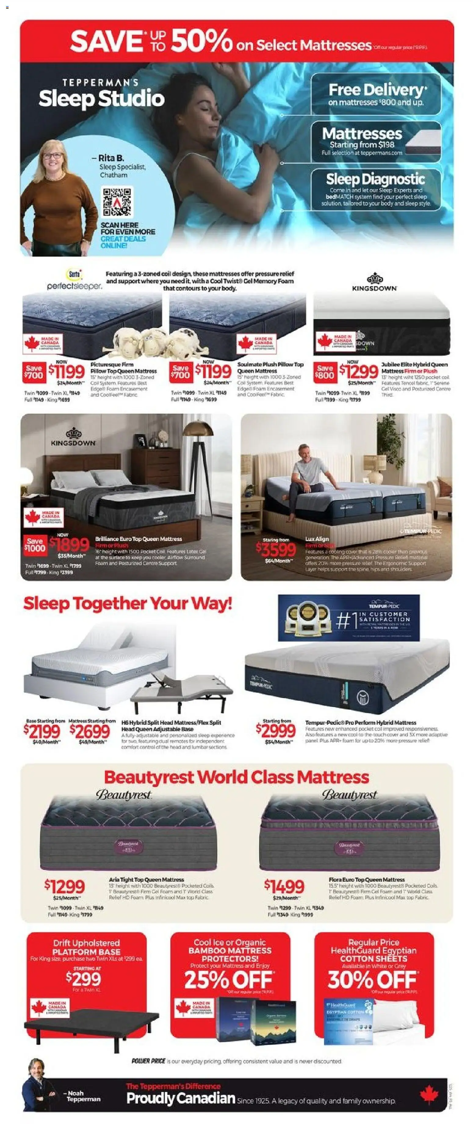 Tepperman's flyer valid from 26.12.2025 | Page: 3 | Products: Mattress, Pillow